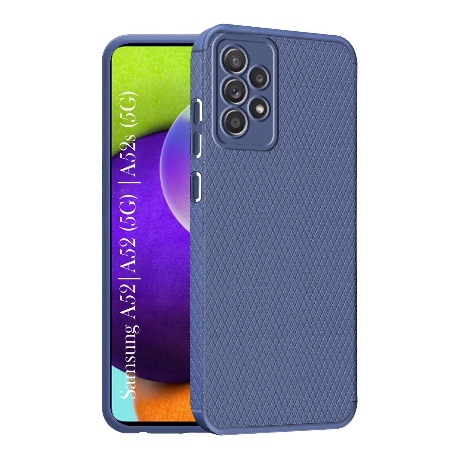 For Samsung Galaxy A52 | A52 5G | A52s 5G Back Cover Case (Liquid Silicone | Side Grip | Camera Protection)