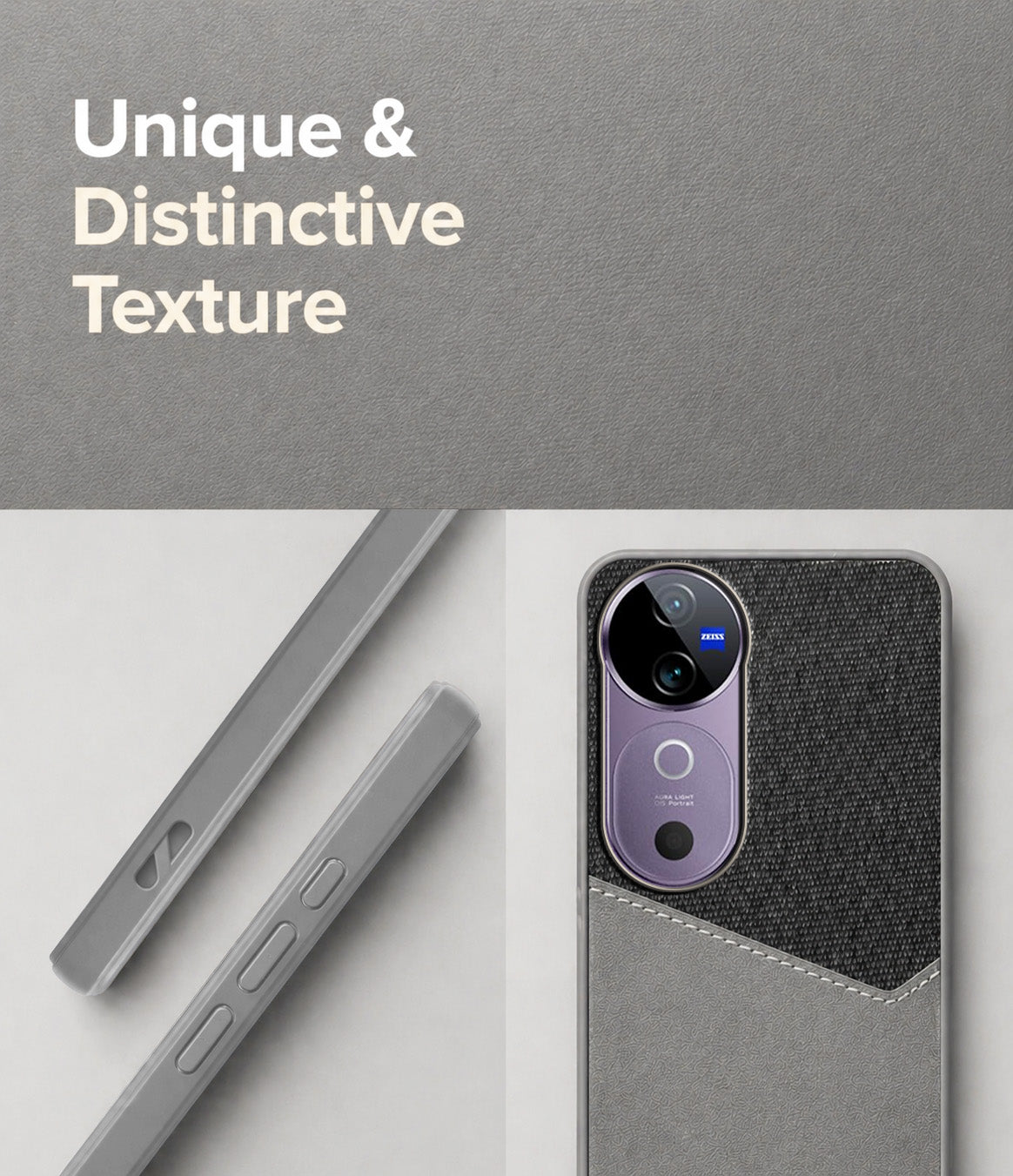 For Vivo V40 | Vivo V40 Pro Back Cover Case (Dual PU Leather Stitch | Professional Minimalist | Soft and Flexible)