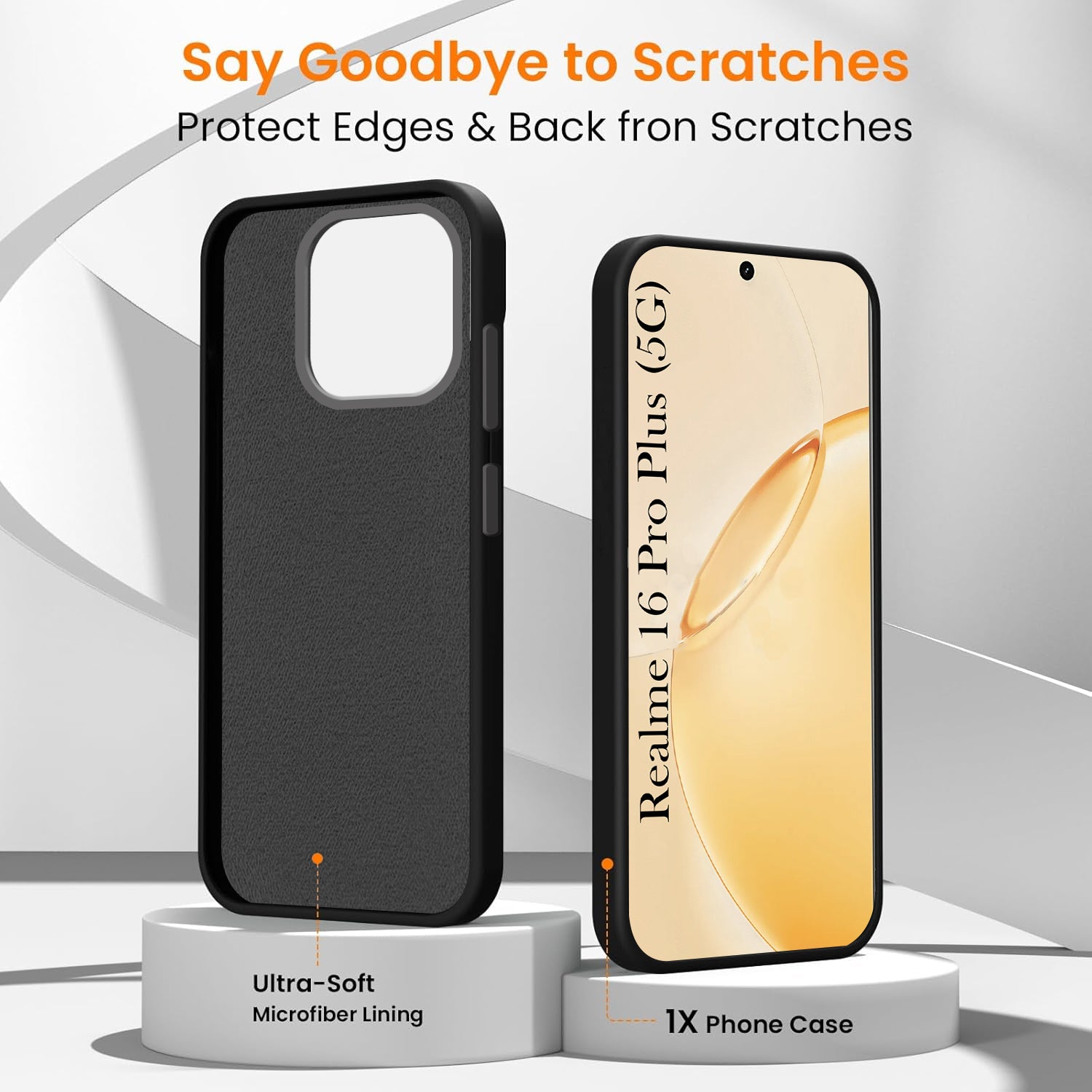 For Realme 16 Pro Plus 5G Back Cover Case Rubberised (Textured Grip Design | Micro-Fiber Cloth Inside | Slim and Light Weight | Soft Touch and Feel)
