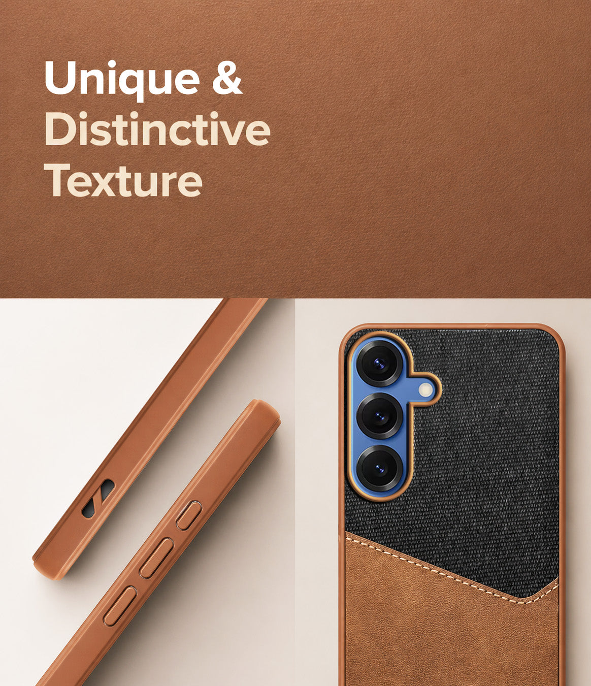 For Samsung Galaxy S25 Back Cover Case (Dual PU Leather Stitch | Professional Minimalist | Soft and Flexible)