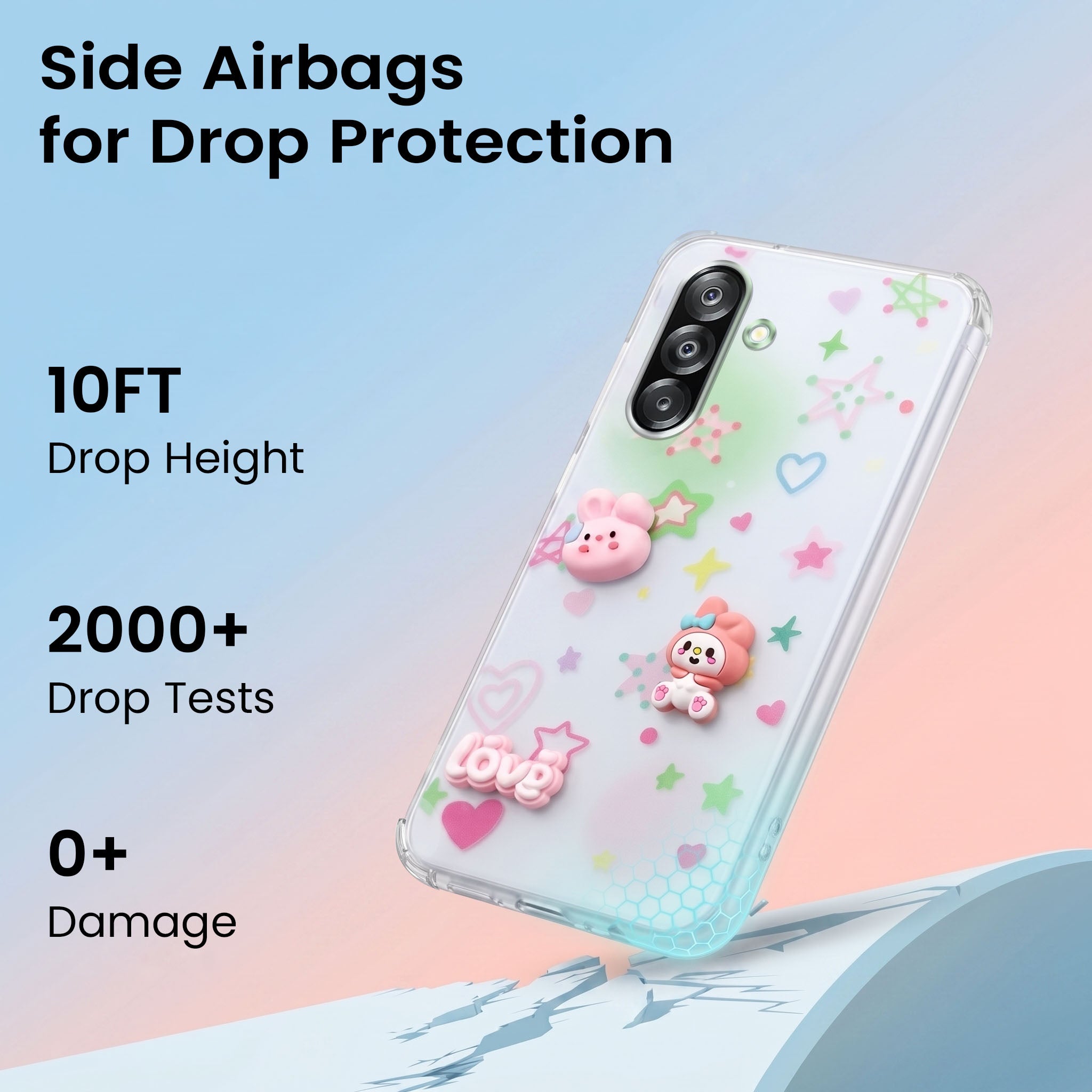 For Samsung Galaxy A26 5G Back Cover Case (3D Cute Cartoons | Hard Back Side Soft | Matte Premium Finish | HD Printing)