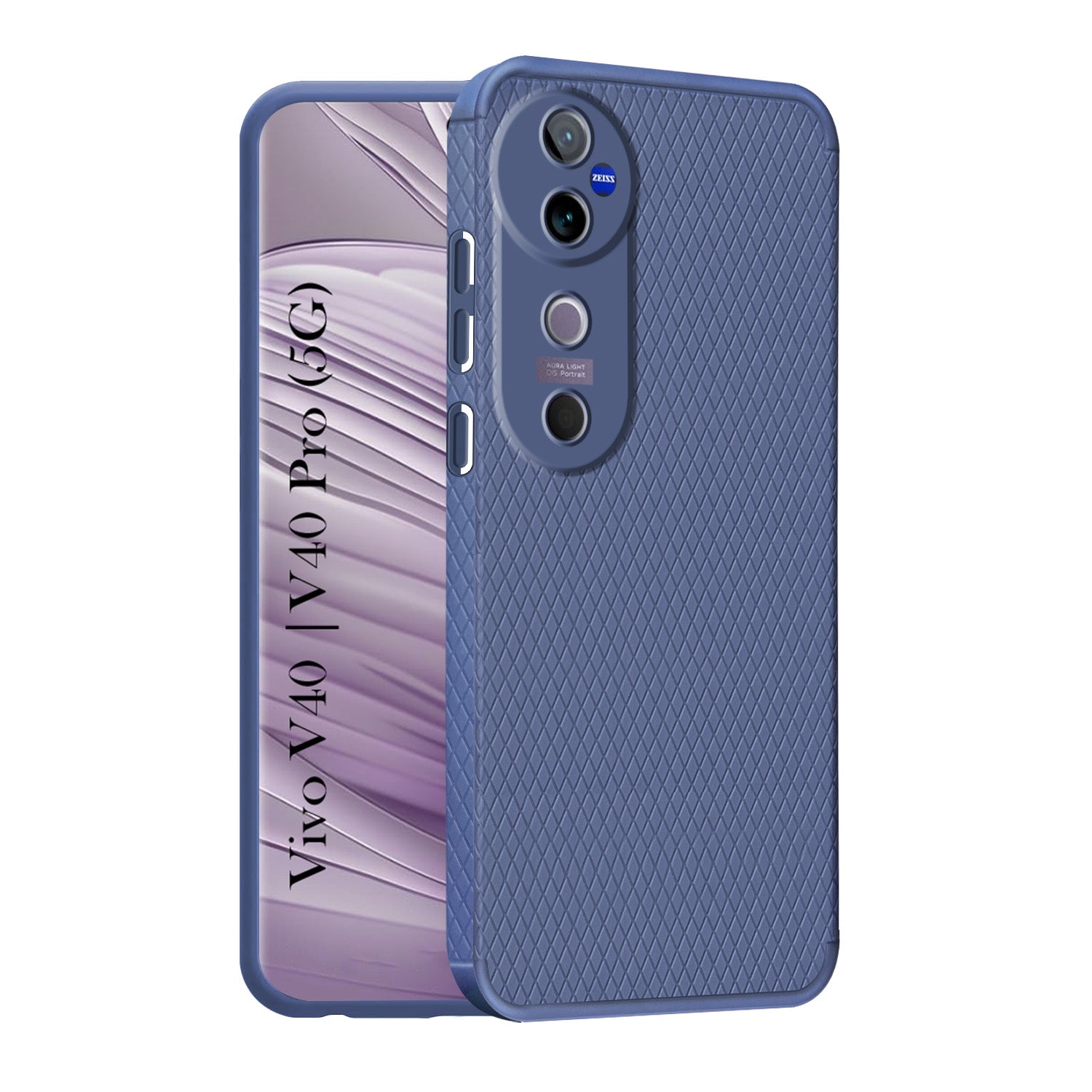 For Vivo V40 | Vivo V40 Pro 5G Back Cover Case ( Textured Design | Side Grip | Camera Protection)