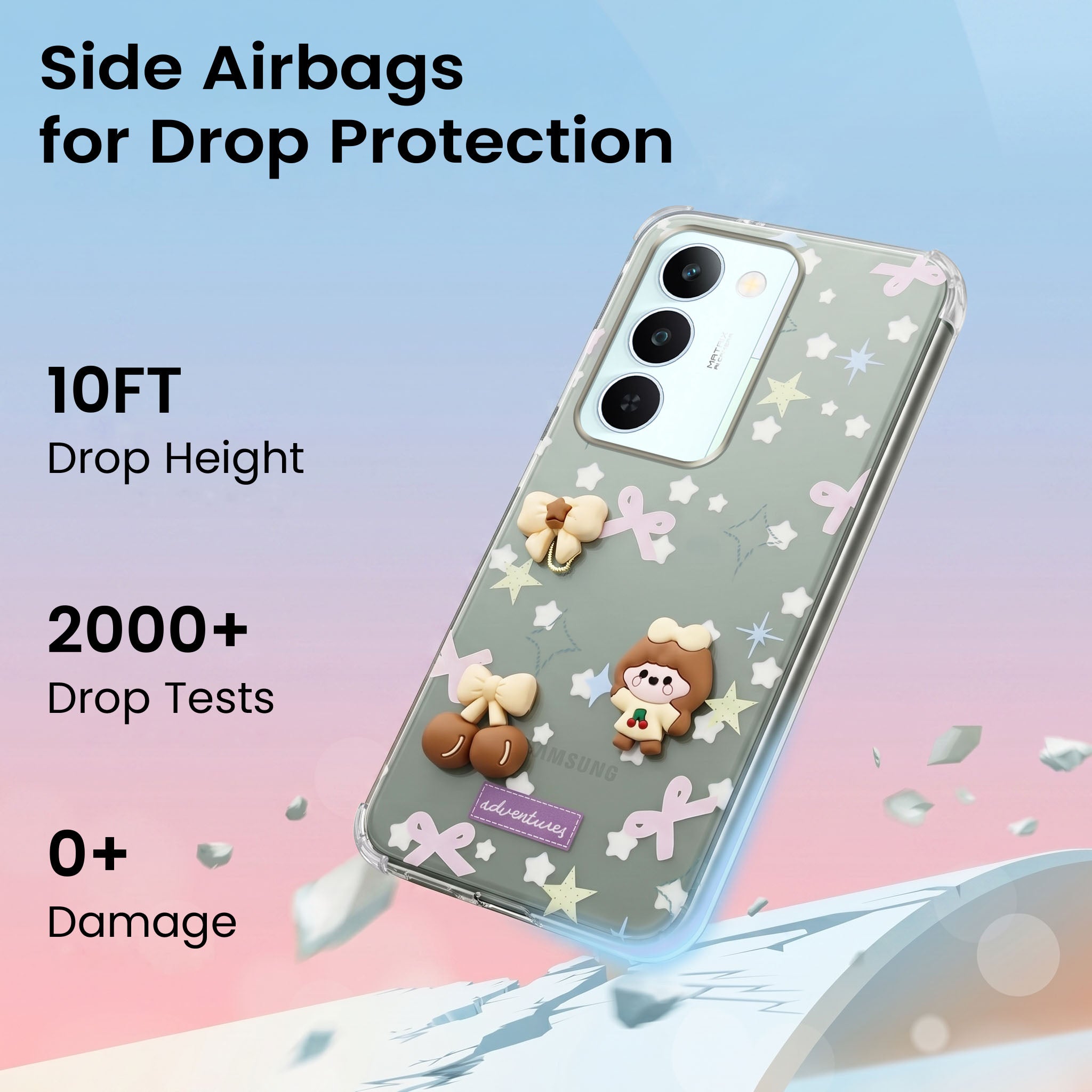For Realme P4 Lite 5G | Realme Narzo 100 Lite 5G Back Cover Case (3D Cute Cartoons | Hard Back Side Soft | Matte Premium Finish | HD Printing)