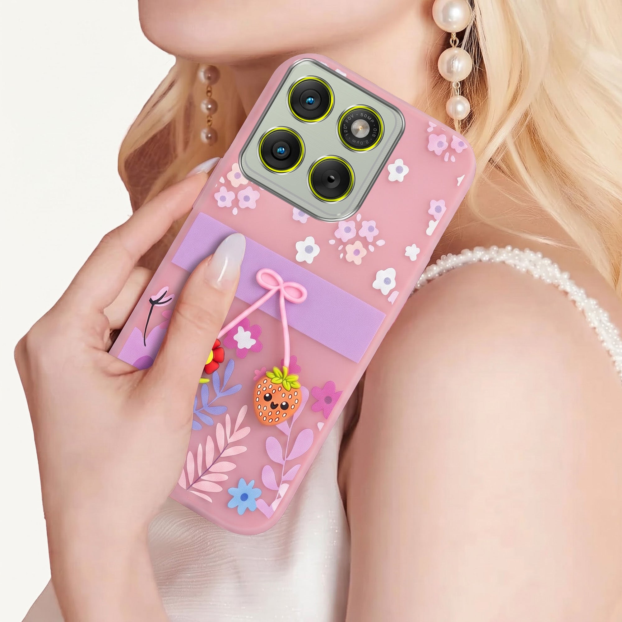 For Motorola Moto Edge 70 Back Cover Case (3D Cute Cartoons | Hard Back Side Soft | Matte Premium Finish | HD Printing)