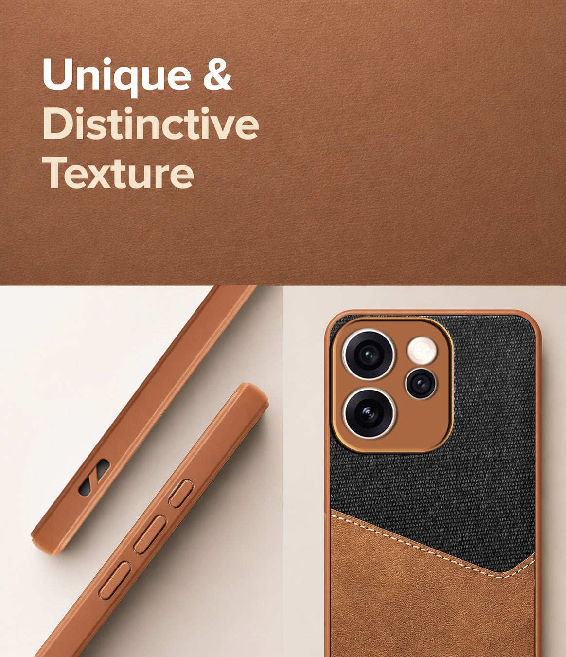 For Oppo Reno15 Pro 5G | Oppo Reno 15 Pro 5G Back Cover Case (Dual PU Leather Stitch | Professional Minimalist | Soft and Flexible)