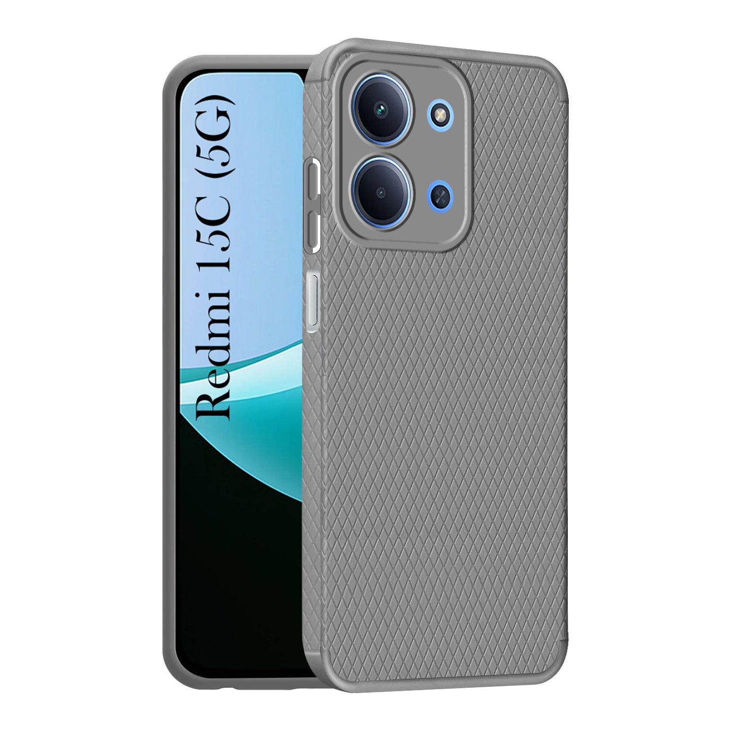 For Redmi 15C Back Cover Case Liquid Silicone (Camera Protection | Side Grip Texture | Soft and Flexible)
