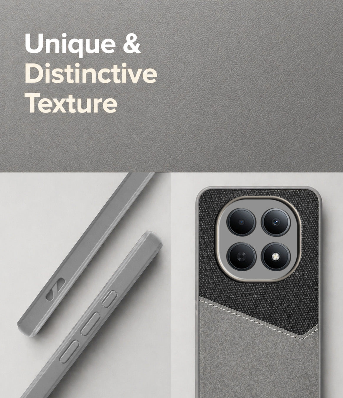 For Poco M8 5G Back Cover Case (Dual PU Leather Stitch | Professional Minimalist | Soft and Flexible)