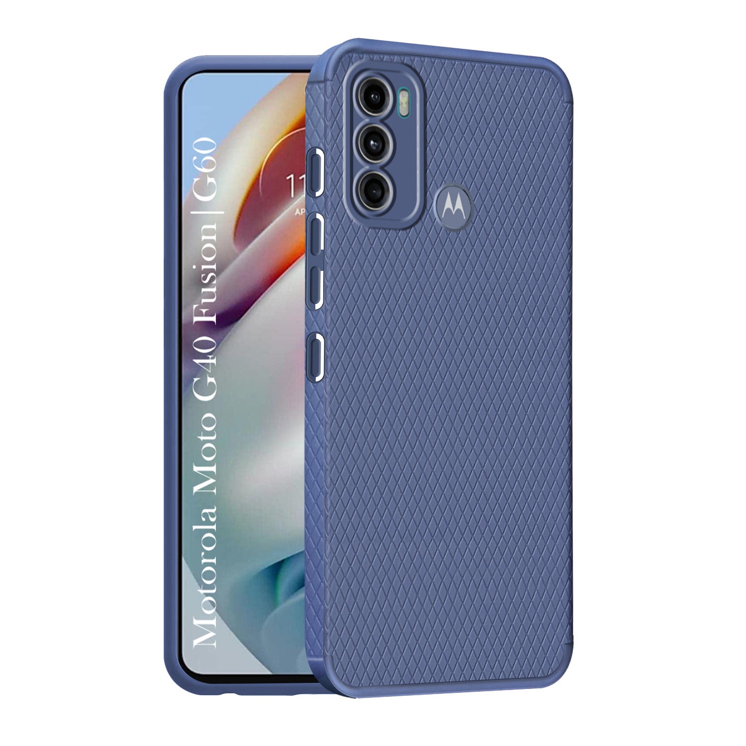 For Motorola Moto G40 Fusion | G60 Back Cover Case (Liquid Silicone | Side Grip | Camera Protection)