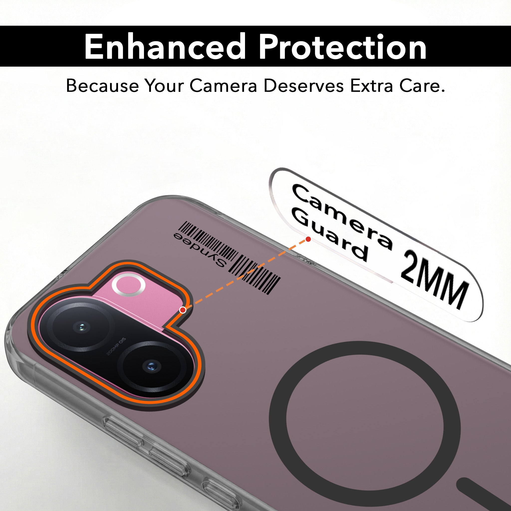 For Vivo V60e Back Cover Case (Soft Touch | Camera Bump Protection | MagSafe Compatible | Matte Finish)