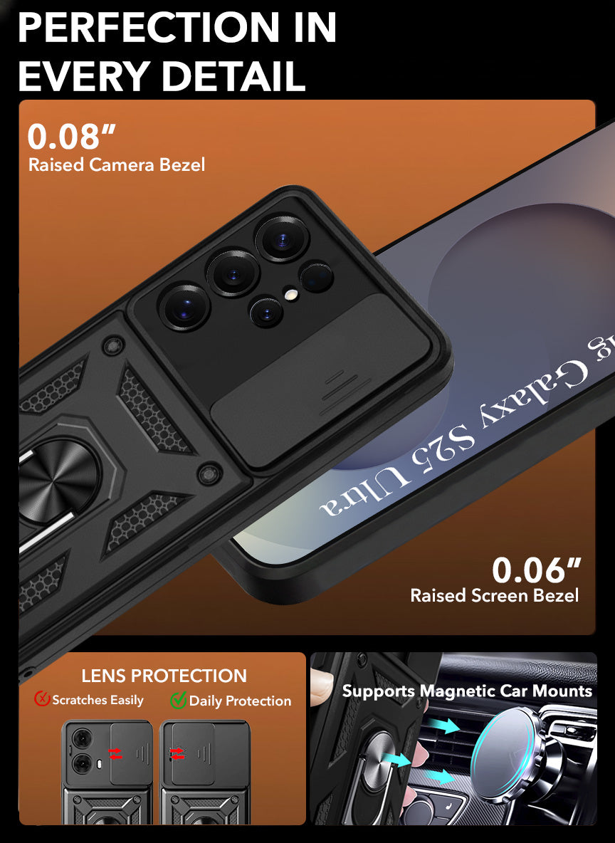 For Samsung Galaxy S25 Ultra Back Cover Case (Hybrid Dual Armor Polycarbonate)