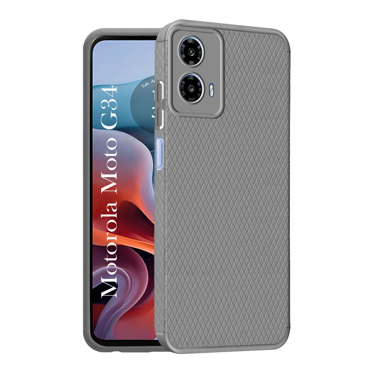 For Motorola Moto G34 5G Back Cover Case (Liquid Silicone | Side Grip | Camera Protection)