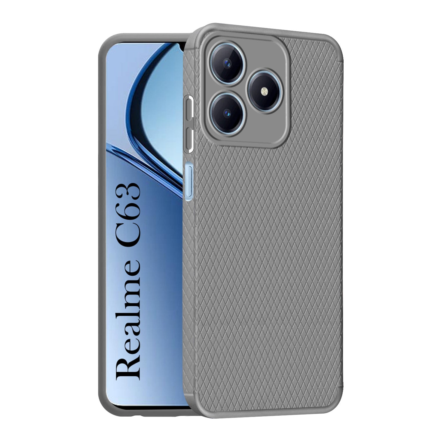 For Realme C63 Back Cover Case (Liquid Silicone | Side Grip | Camera Protection)