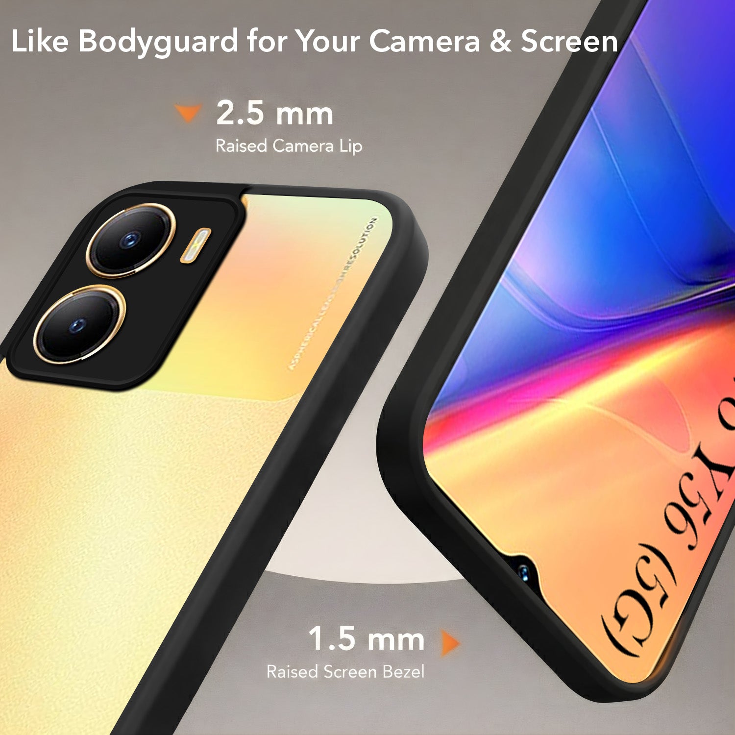 For Vivo Y56 5G Back Cover Case (Built-in Stand | Lifetime Anti Yellow | Kickstand Shockproof | Camera Protection | MagSafe Compatible)