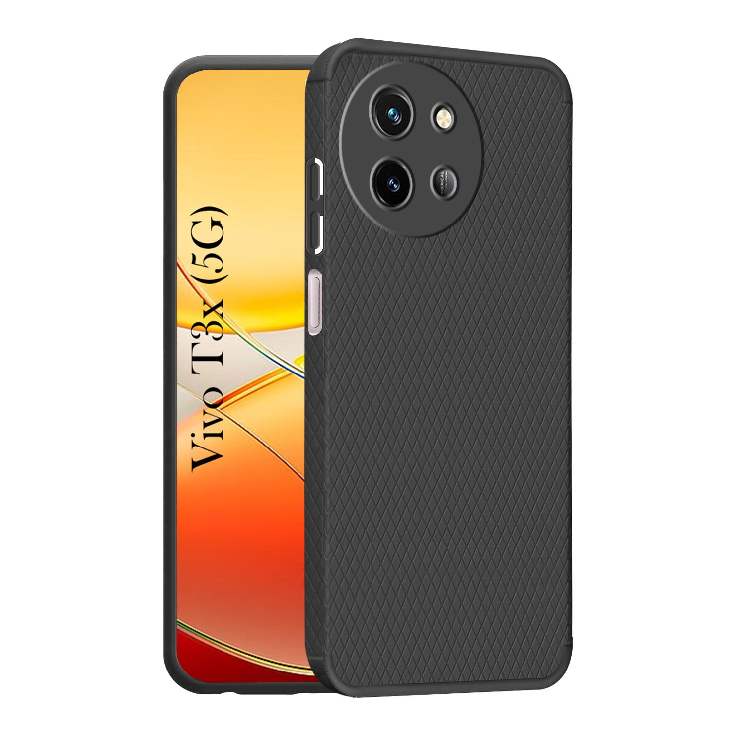 For Vivo T3x 5G Back Cover Case (Liquid Silicone | Side Grip | Camera Protection)