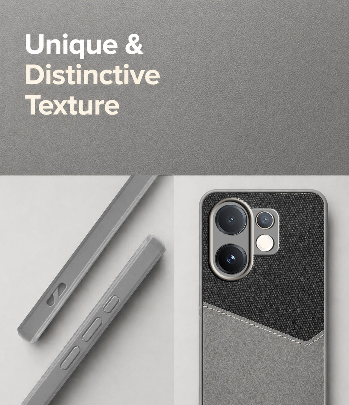 For Vivo V60 | Vivo T4 Pro Back Cover Case (Dual PU Leather Stitch | Professional Minimalist | Soft and Flexible)