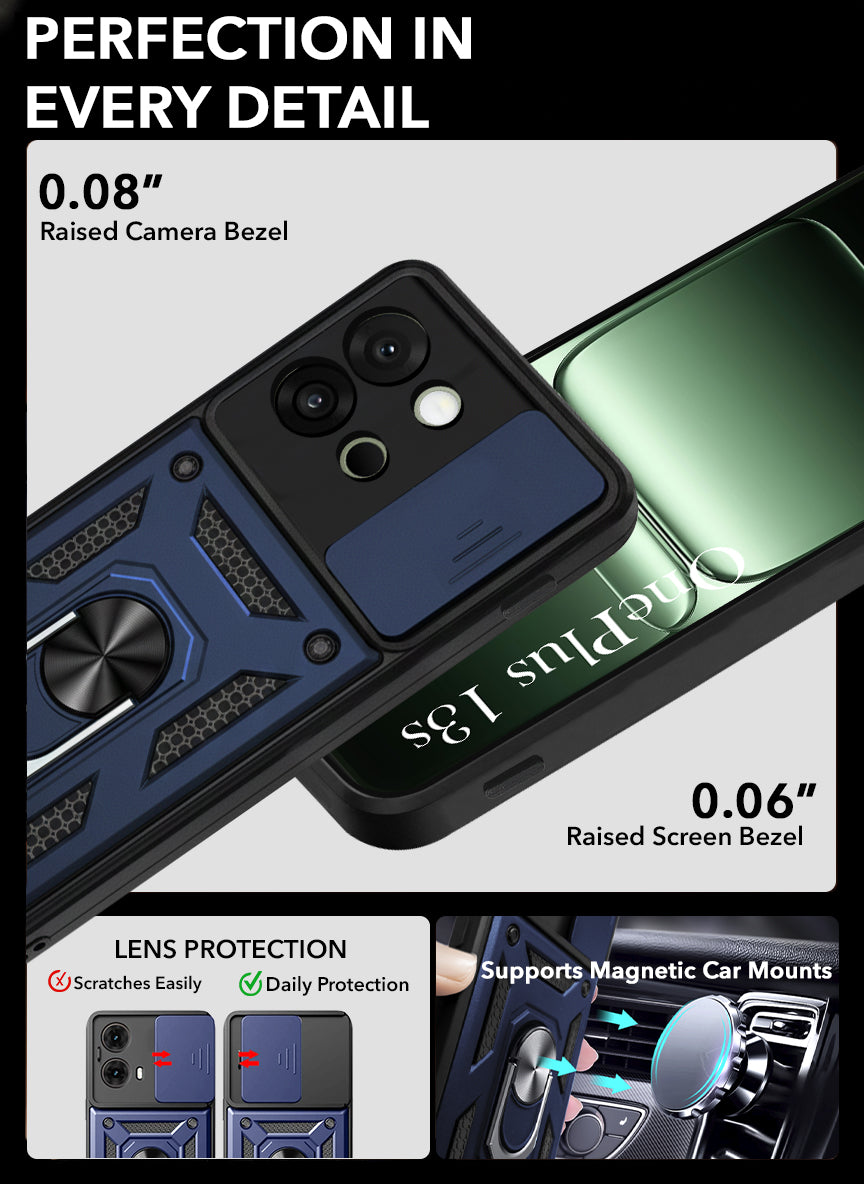 For OnePlus 13S Back Cover Case (Hybrid Dual Armor Polycarbonate)