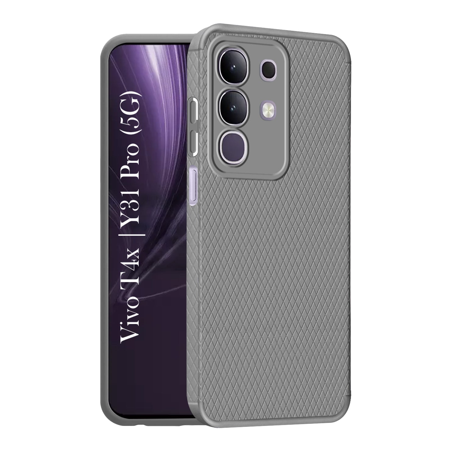 For Vivo T4x | Vivo Y31 Pro Back Cover Case (Liquid Silicone | Side Grip | Camera Protection)