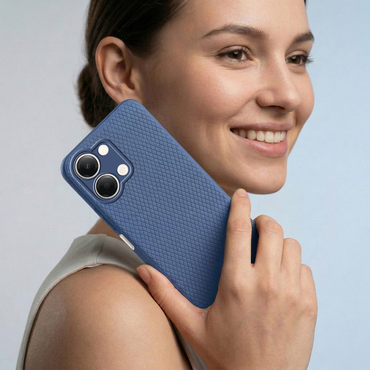For Vivo Y05 (4G) | Vivo T5 Lite (5G)  Combo with Back Cover and 9H Tempered Glass (Liquid Silicone | Camera Protection | Oleophobic Coating Screen Glass)
