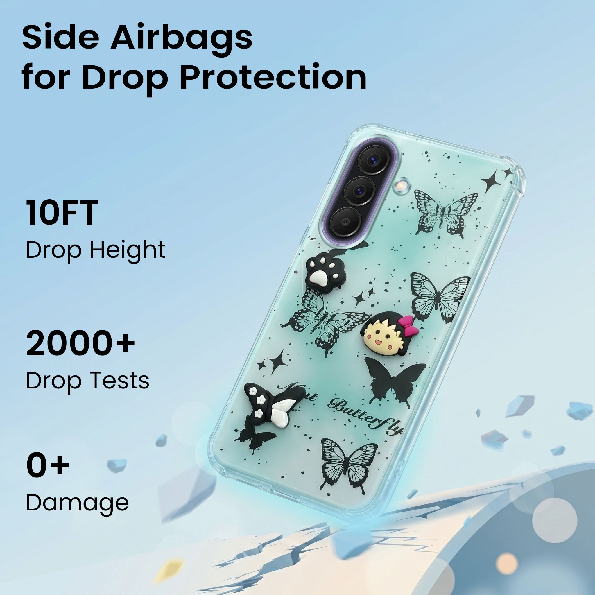 For Samsung Galaxy A57 5G Back Cover Case (3D Cute Cartoons | Hard Back Side Soft | Matte Premium Finish | HD Printing)