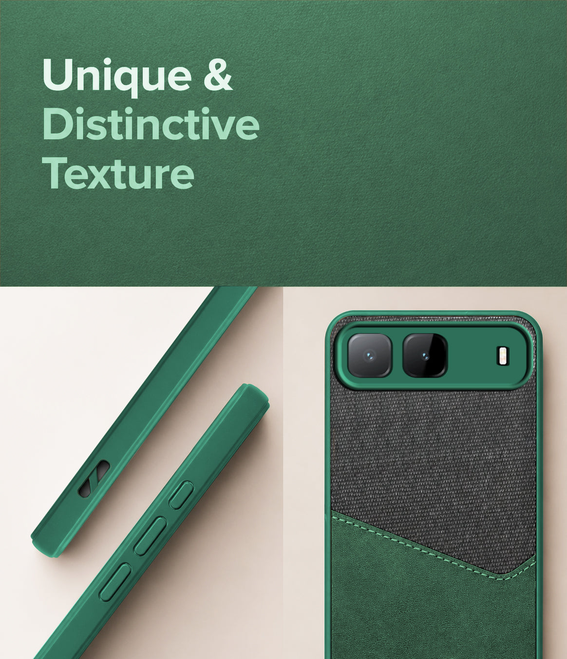 For Infinix Hot 60i 5G Back Cover Case (Dual PU Leather Stitch | Professional Minimalist | Soft and Flexible)