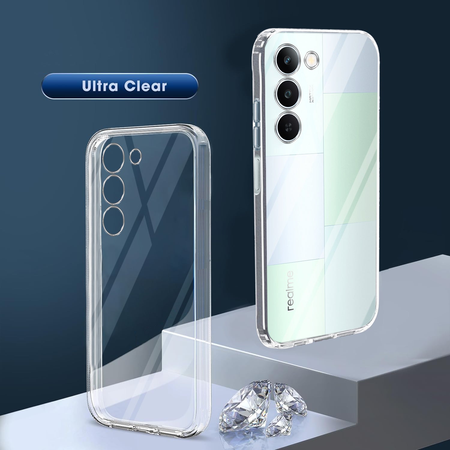 For Realme P4 Lite 5G | Narzo 100 Lite 5G Back Cover Case Silicone (Clear Shockproof Case with Camera Protection | Soft and Flexible | Transparent)