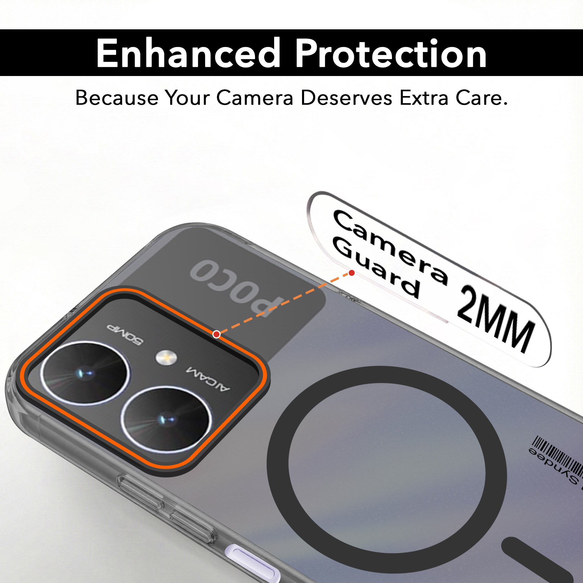 For Poco M6 5G Back Cover Case (Soft Touch | Camera Bump Protection | MagSafe Compatible | Matte Finish)