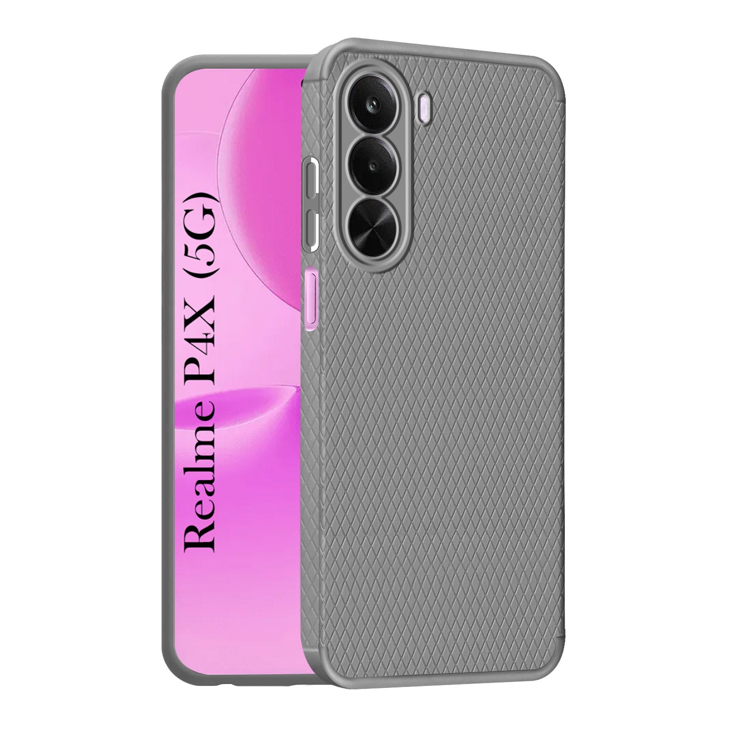 For Realme P4x Back Cover Case Liquid Silicone (Camera Protection | Side Grip Texture | Soft and Flexible)