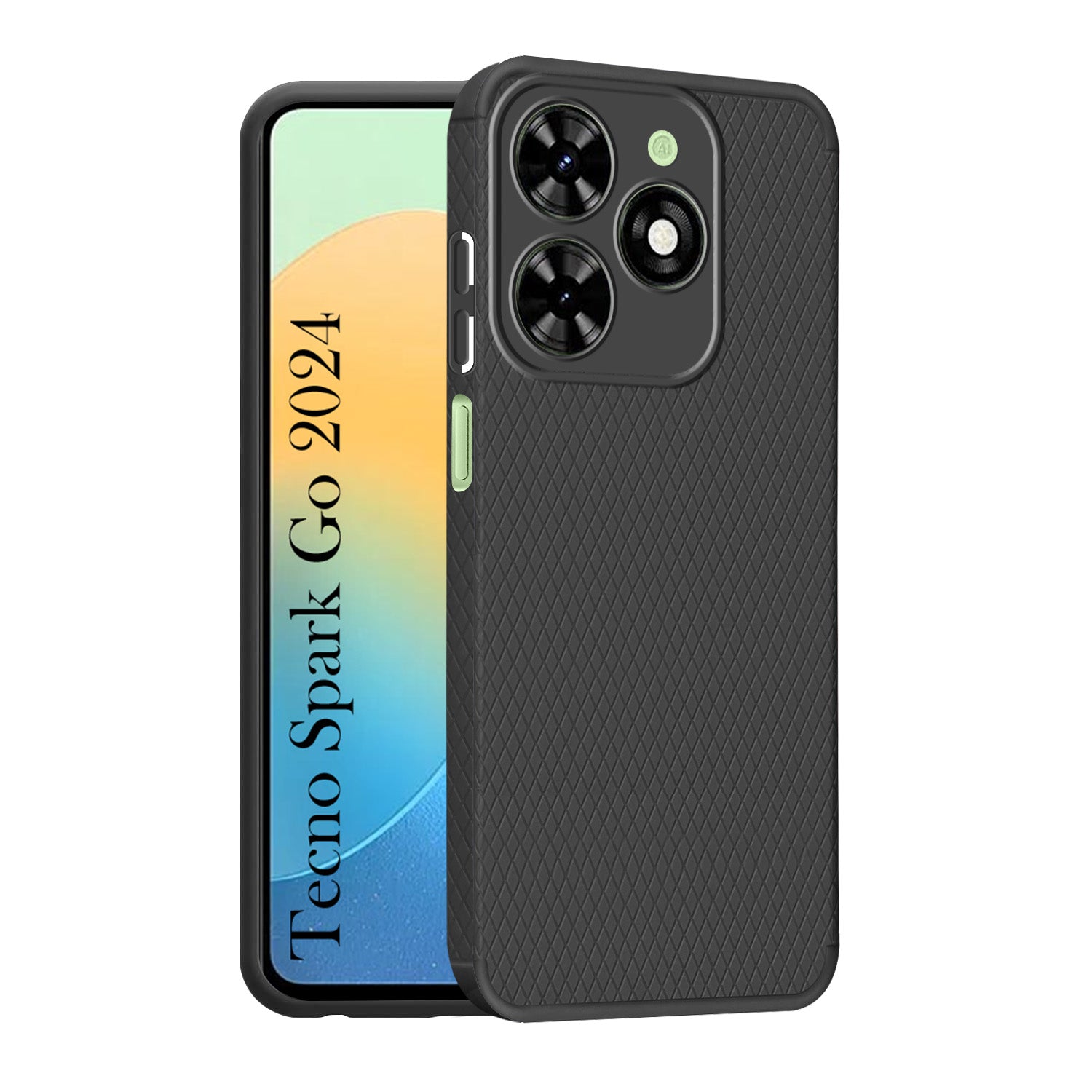 For Tecno Spark Go 2024 Back Cover Case (Liquid Silicone | Side Grip | Camera Protection)