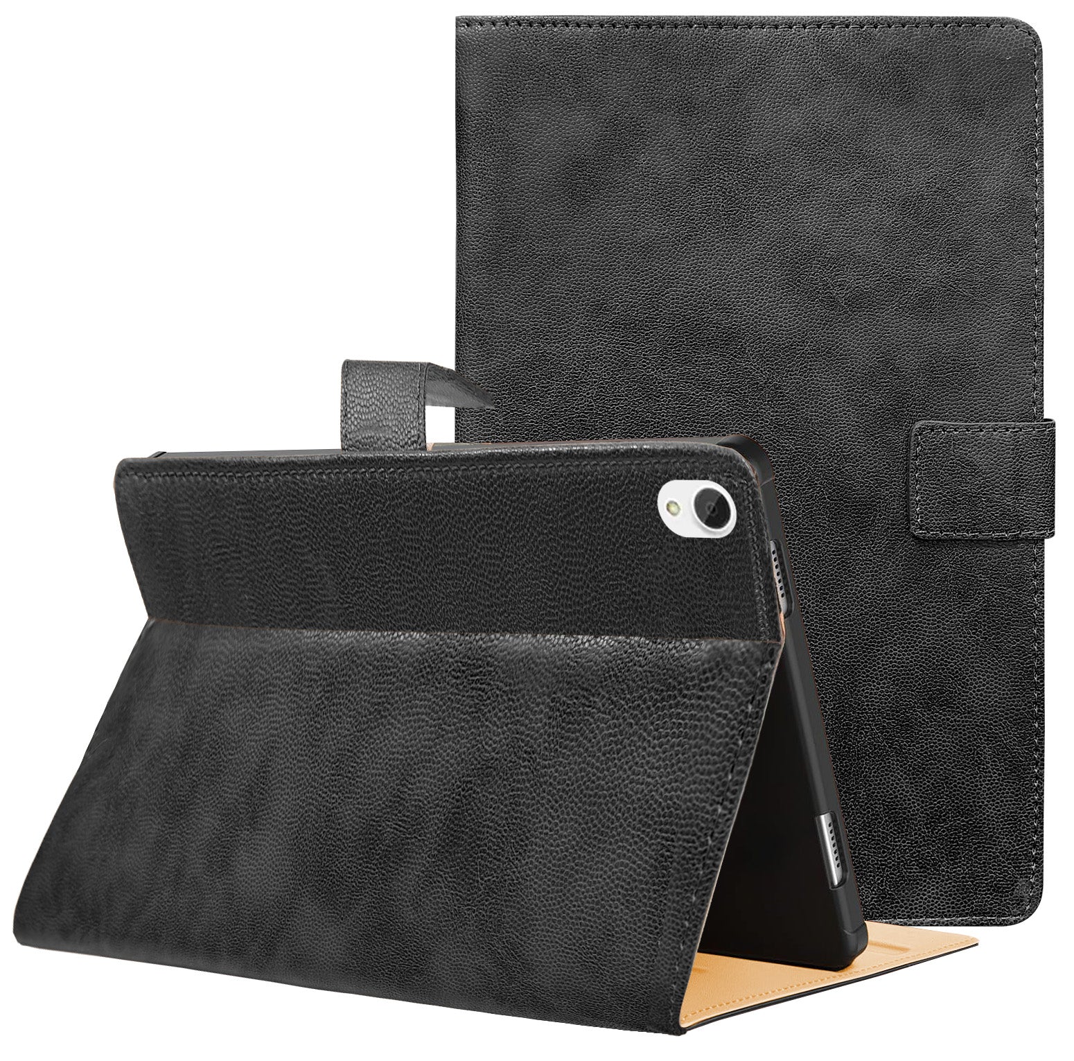 For Lenovo Tab P11 11.5 Inch TB-J606F Flip Cover Folio Cover (PU Matte Leather | Multi-Angle Smart Stand | Card Storage Slots | Silicone Back Pouch)
