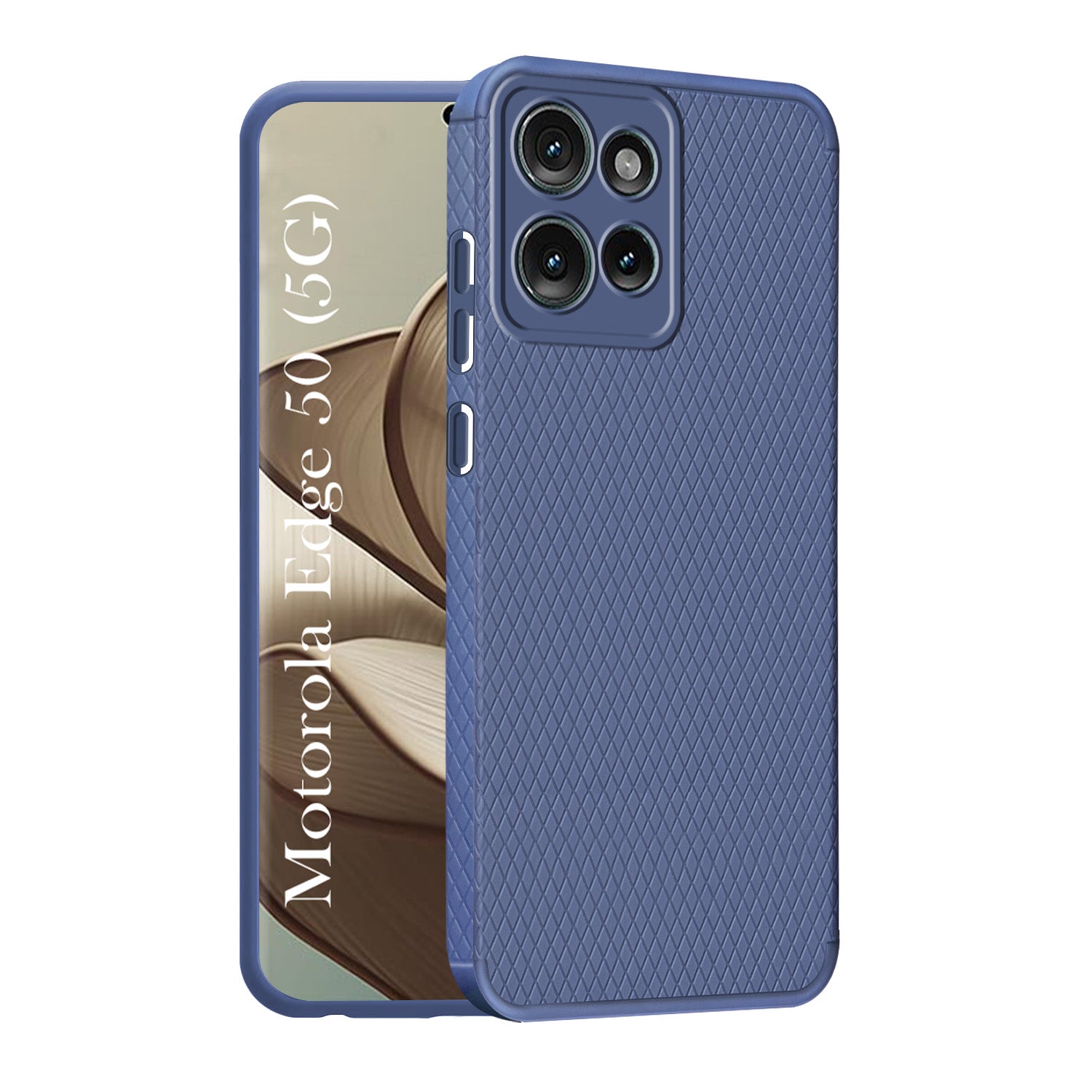For Motorola Moto Edge 50 5G Back Cover Case (Liquid Silicone | Side Grip | Camera Protection)