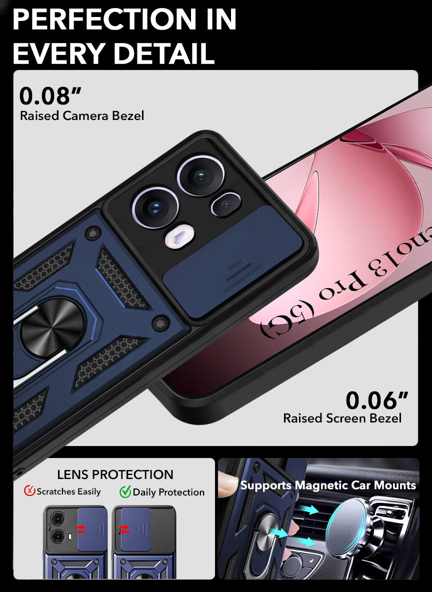 For Oppo Reno13 Pro | Oppo Reno 13 Pro Back Cover Case (Hybrid Dual Armor Polycarbonate)