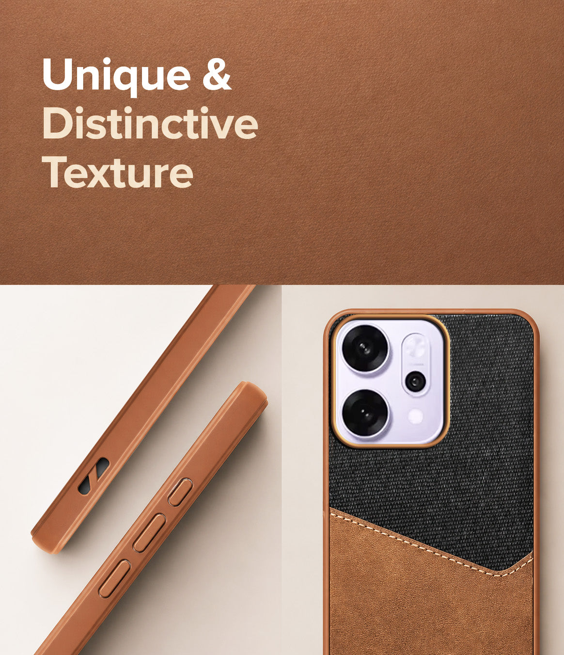 For Oppo Reno14 Pro 5G | Oppo Reno 14 Pro 5G Back Cover Case (Dual PU Leather Stitch | Professional Minimalist | Soft and Flexible)