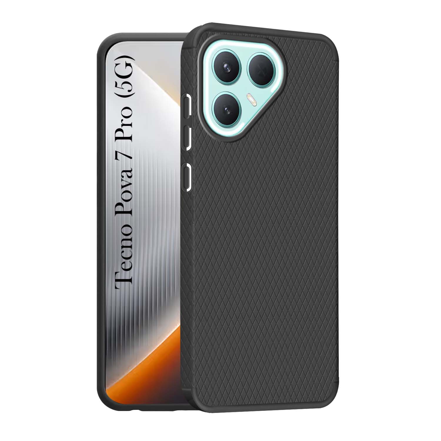 For Tecno Pova 7 Pro 5G Back Cover Case Liquid Silicone (Camera Protection | Side Grip Texture | Soft and Flexible)