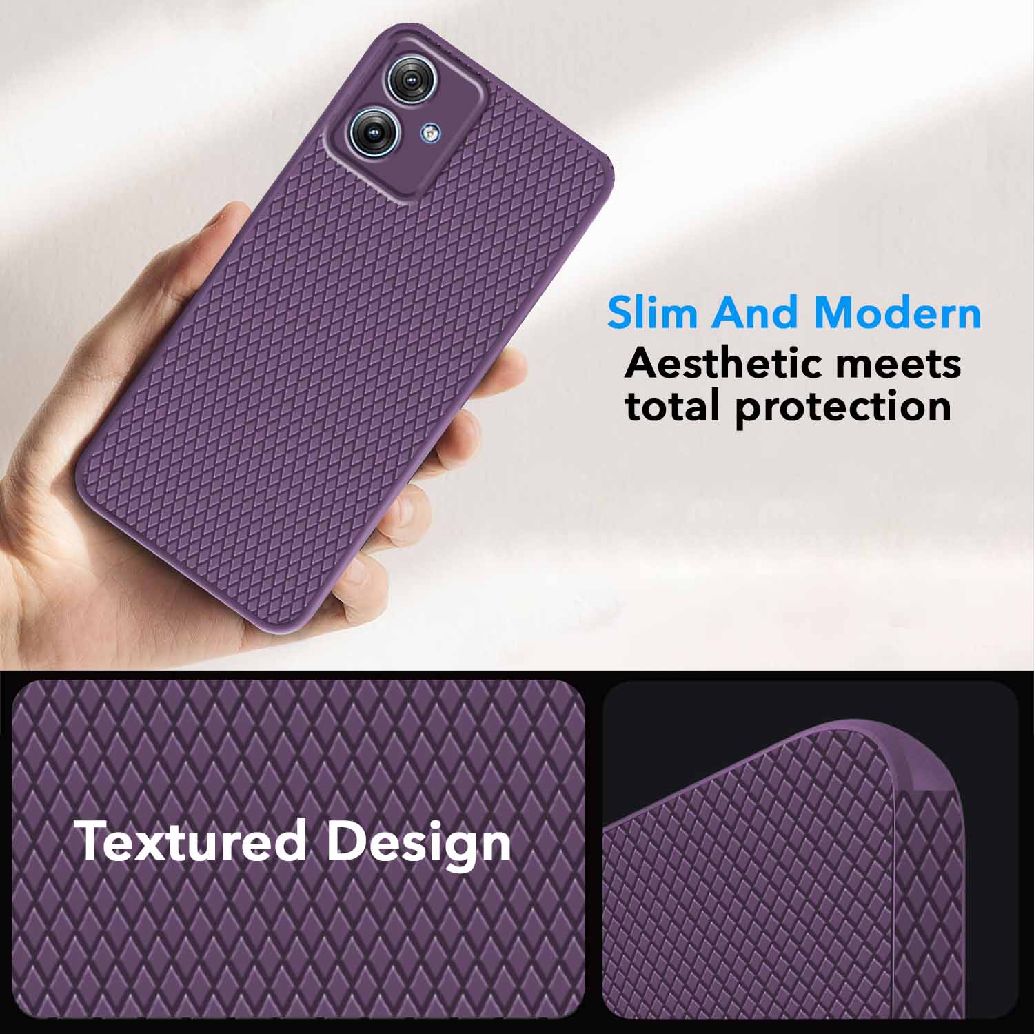 For Motorola Moto G64 5G Back Cover Case (Liquid Silicone | Side Grip | Camera Protection)