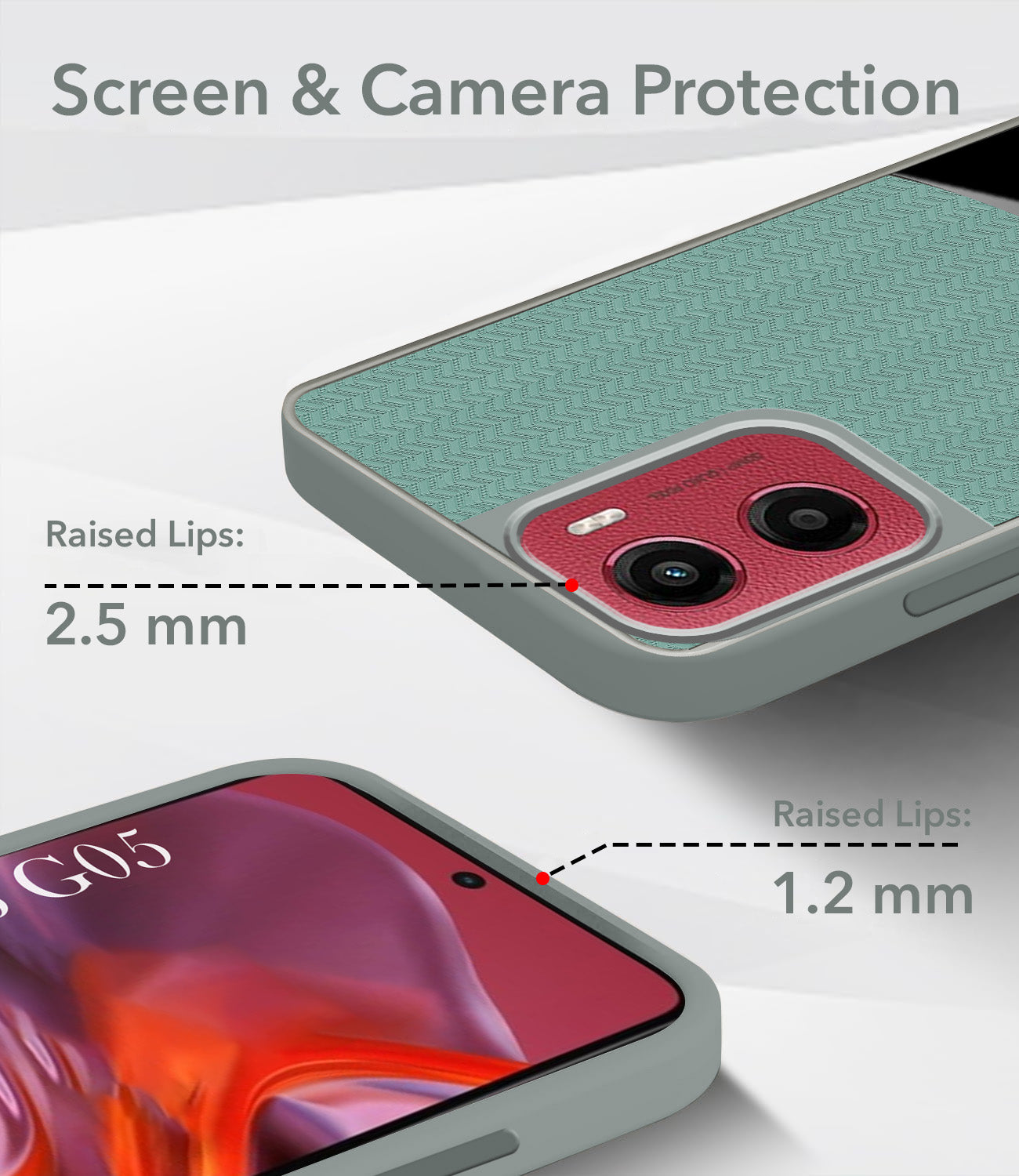 For Motorola Moto G05 Silicone Finish Back Cover Case (Premium Minimalist Professional Feel | Camera Protection Bump)