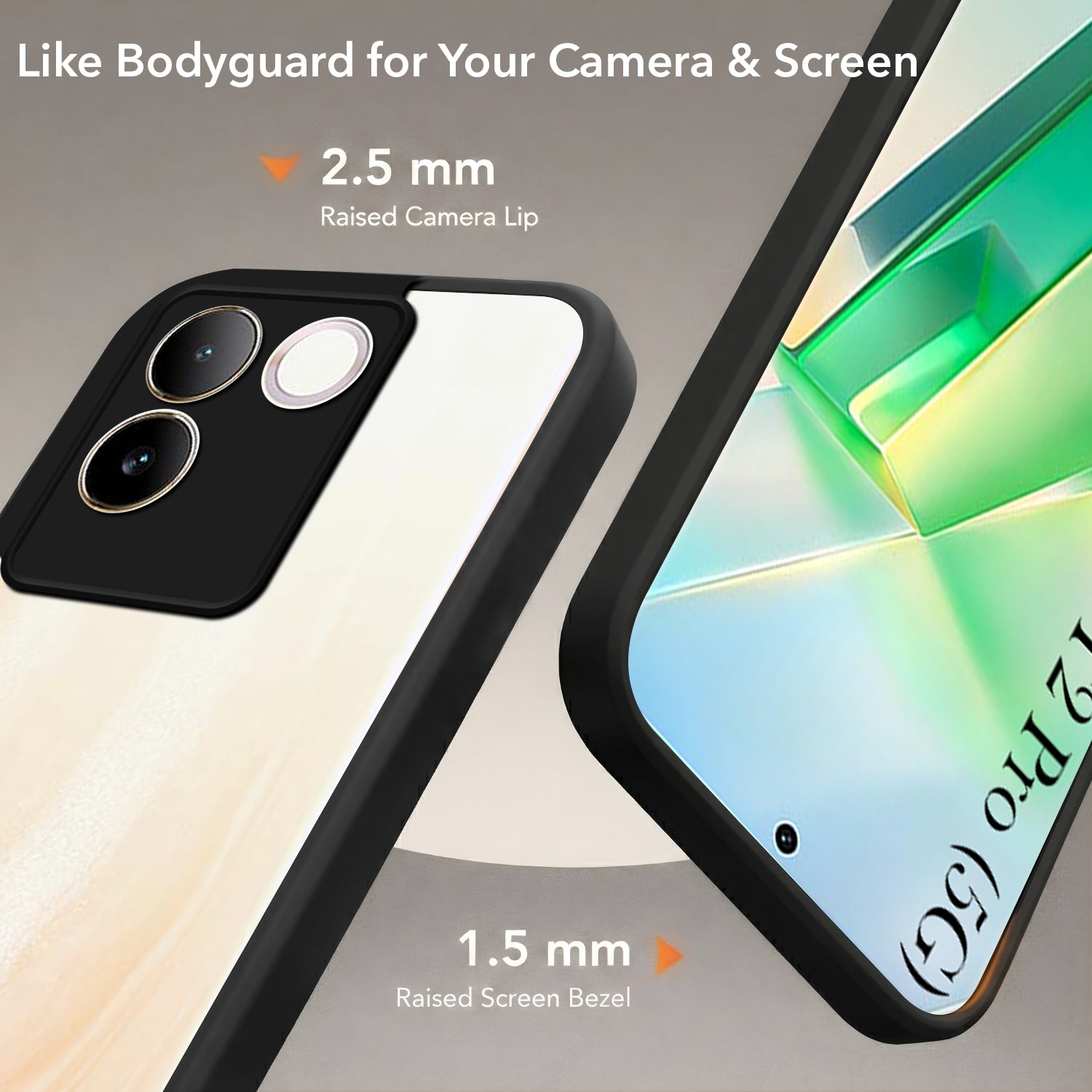 For Vivo T2 Pro Back Cover Case (Built-in Stand | Lifetime Anti Yellow | Kickstand Shockproof | Camera Protection | MagSafe Compatible)