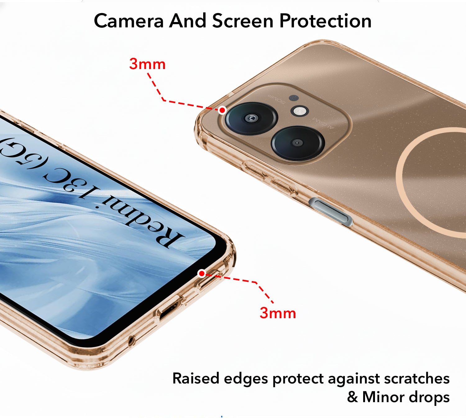 For Xiaomi Redmi 13C 5G Back Cover Case Silicone (Slim Paper Thin | Camera Protection Bump | Minimalist Professional | Soft Flexible)