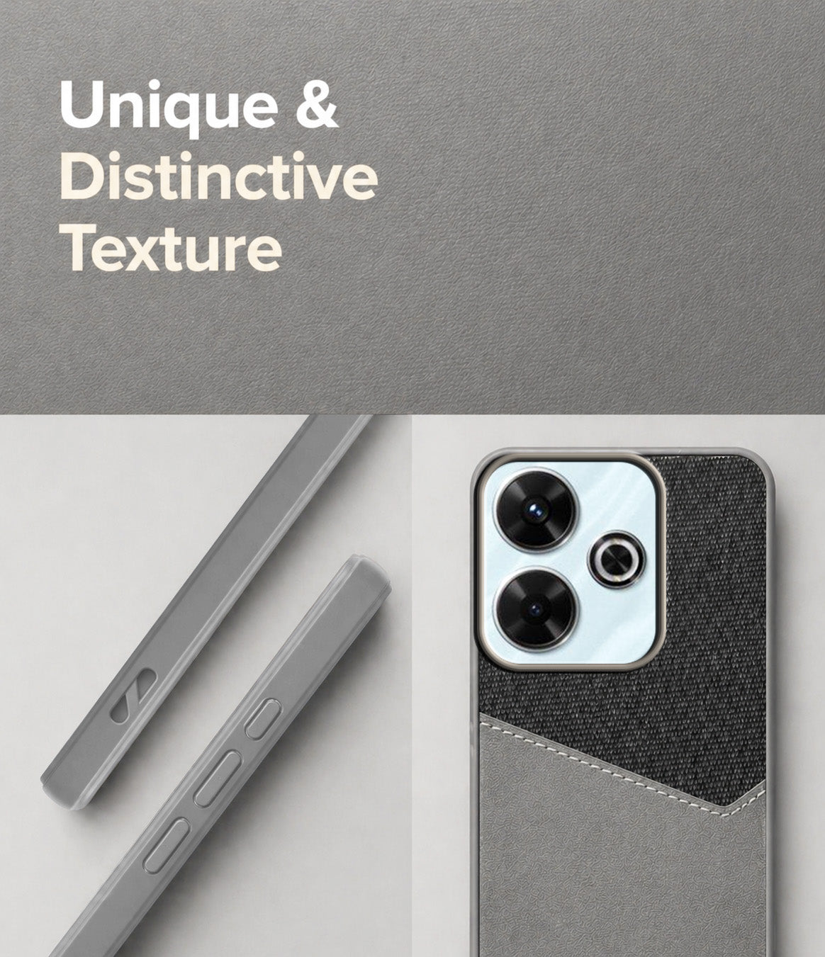 For Xiaomi Mi Redmi 13 4G | 5G Back Cover Case (Dual PU Leather Stitch | Professional Minimalist | Soft and Flexible)