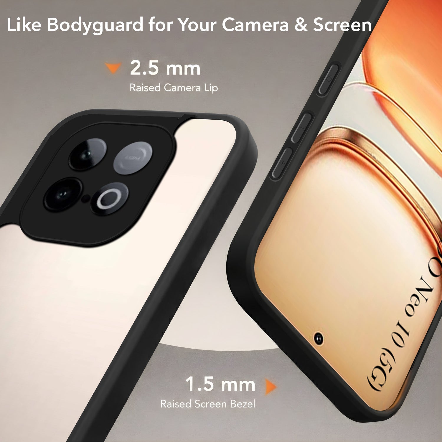 For Vivo iQOO Neo 10 Back Cover Case (Built-in Stand | Lifetime Anti Yellow | Kickstand Shockproof | Camera Protection | MagSafe Compatible)
