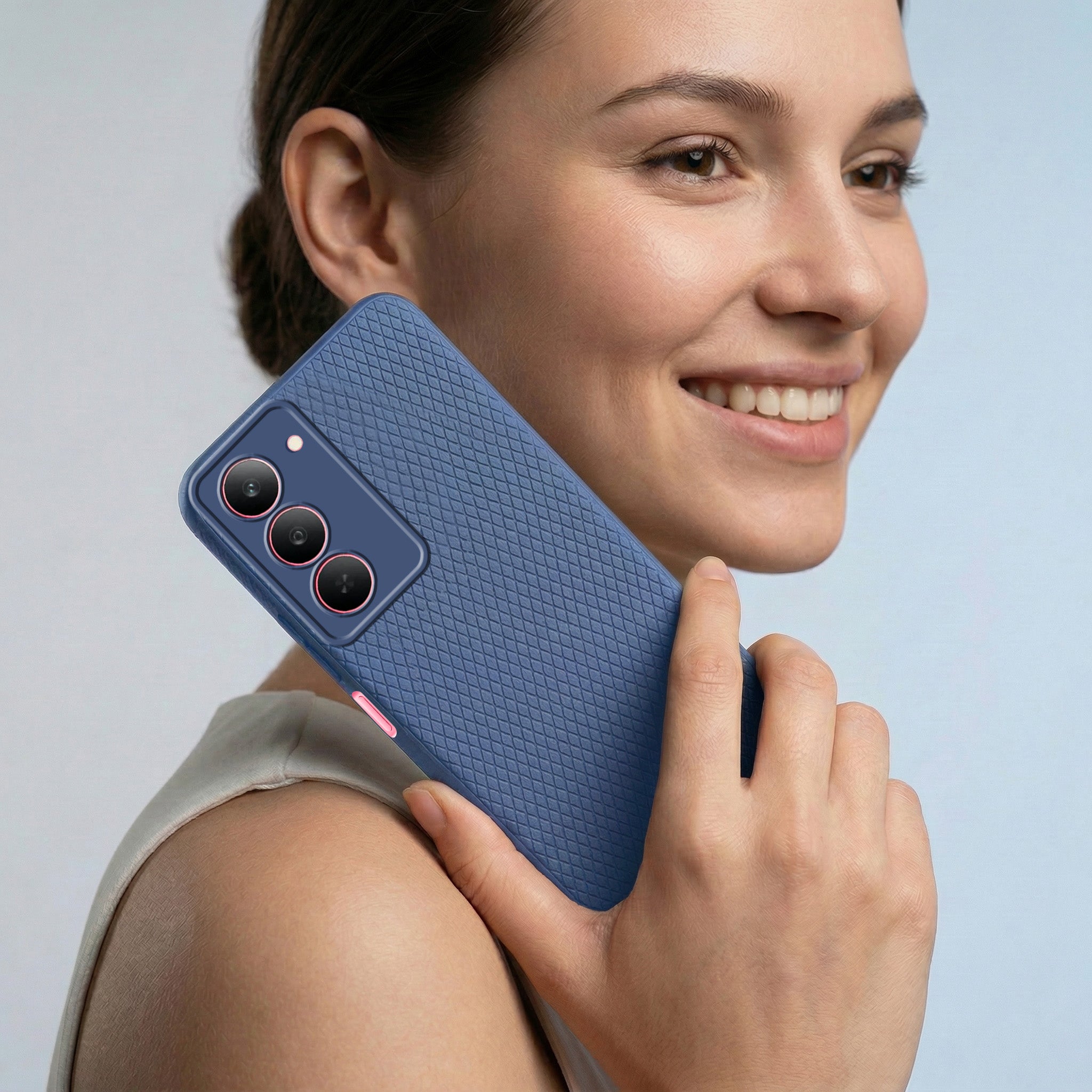 For Realme 14X Combo with Back Cover and 9H Tempered Glass (Liquid Silicone | Camera Protection | Oleophobic Coating Screen Glass)