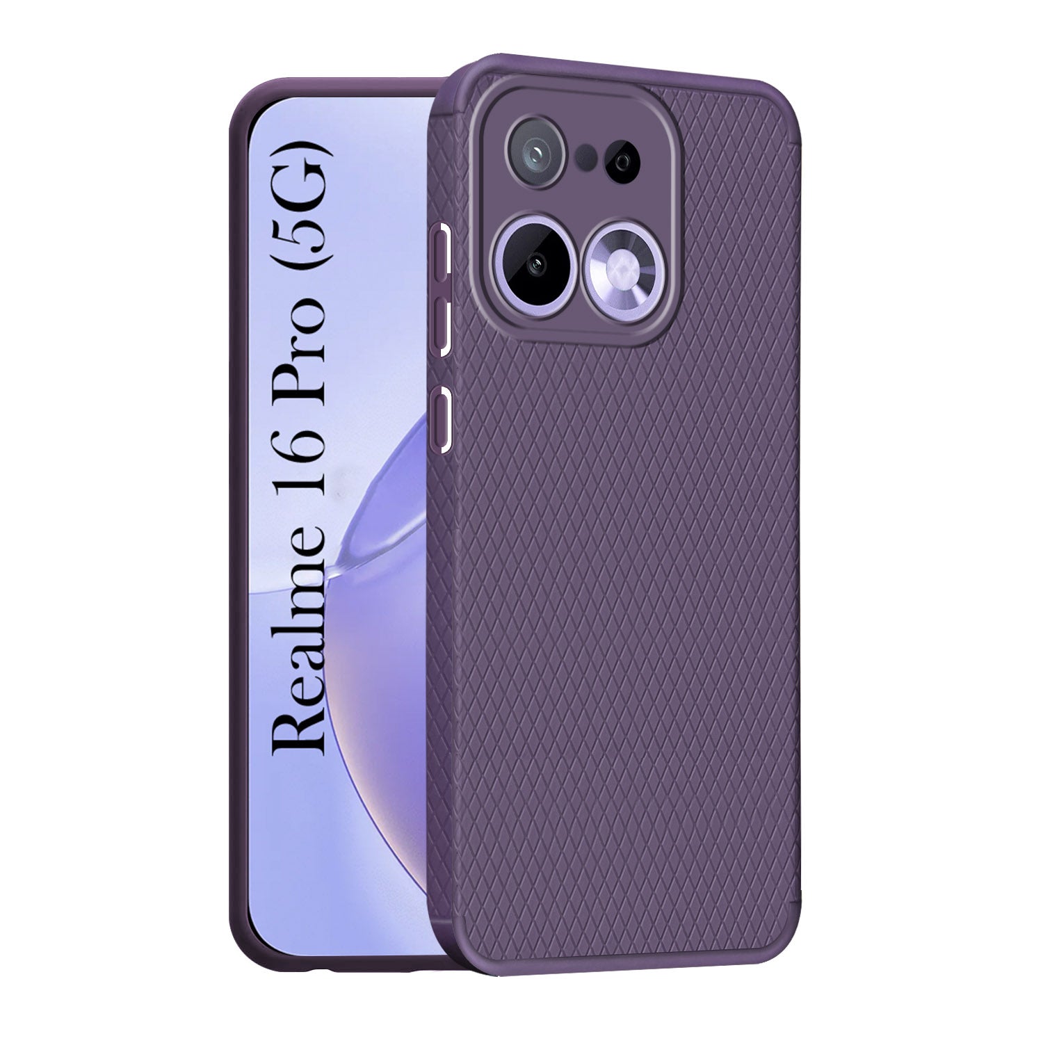 For Realme 16 Pro Back Cover Case Liquid Silicone (Camera Protection | Side Grip Texture | Soft and Flexible)