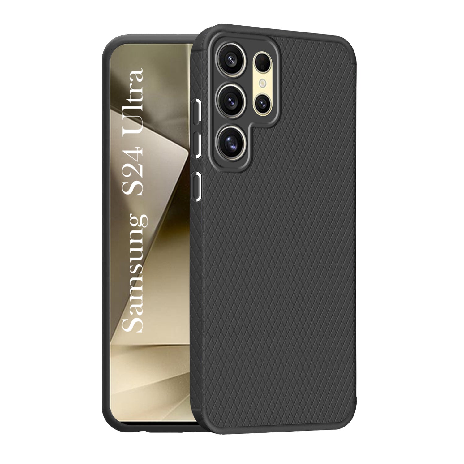 For Samsung Galaxy S24 Ultra Back Cover Case (Liquid Silicone | Side Grip | Camera Protection)