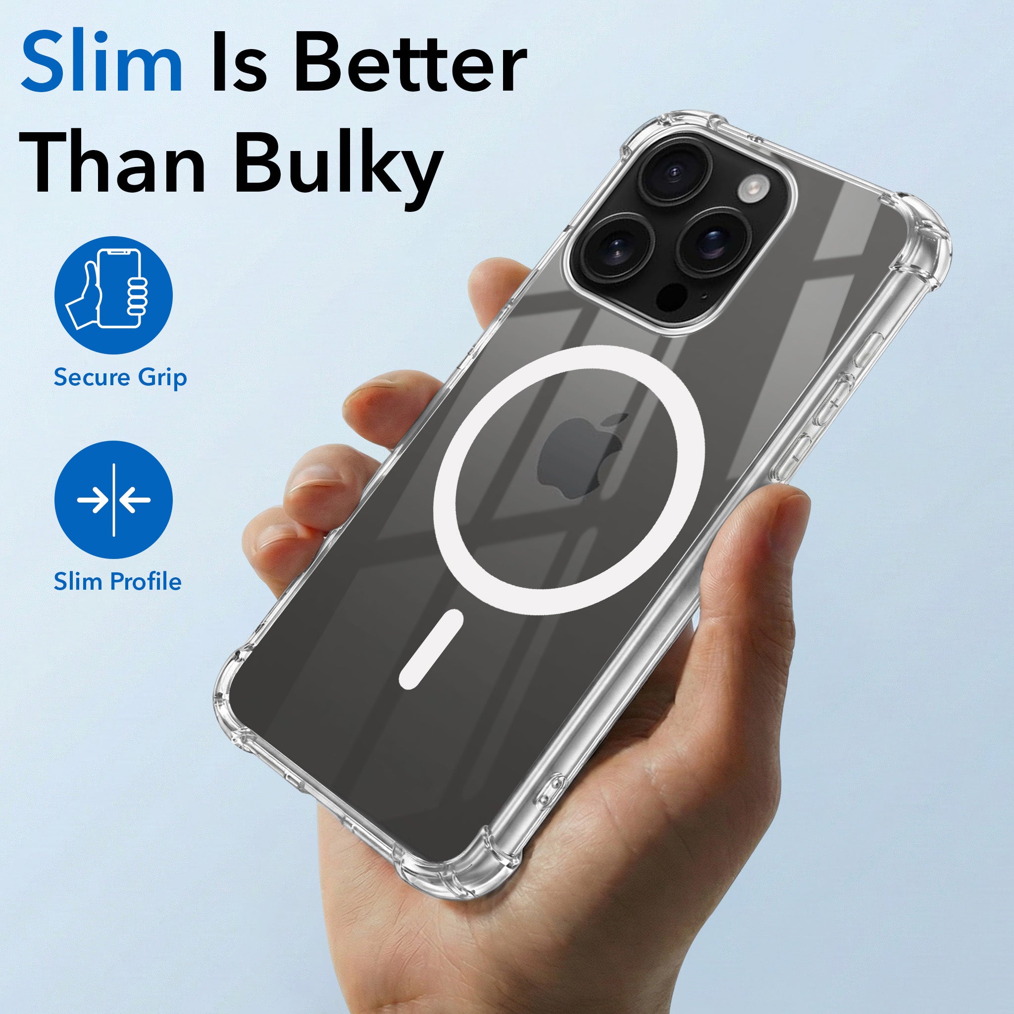 For Apple iPhone 16 Pro Back Cover Shockproof Crystal-Clear (Magsafe Wireless Support | Drop & Camera Protection | Hard Polycarbonate)