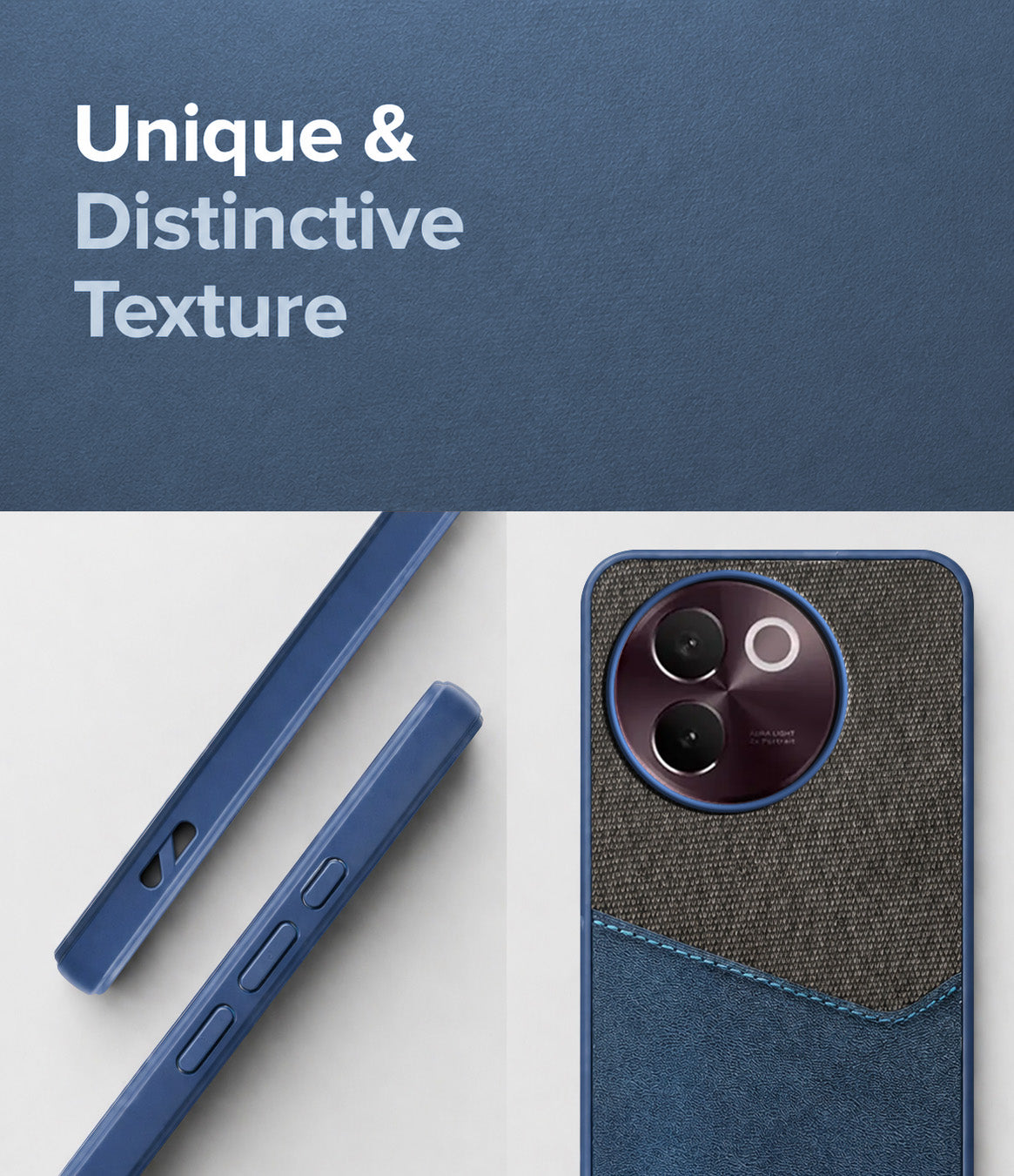 For Vivo V30e 5G Back Cover Case (Dual PU Leather Stitch | Professional Minimalist | Soft and Flexible)