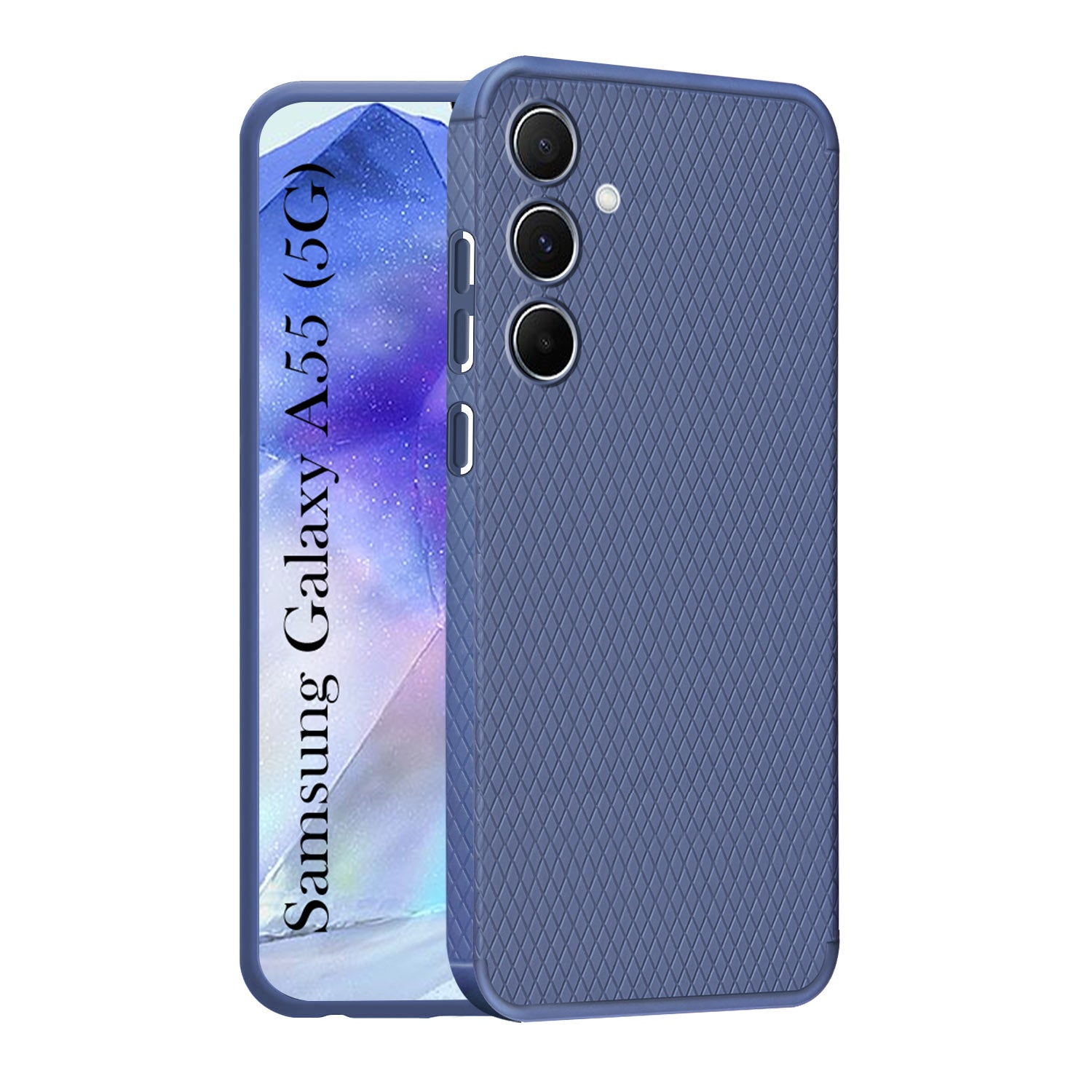 For Samsung Galaxy A55 5G Back Cover Case (Liquid Silicone | Side Grip | Camera Protection)