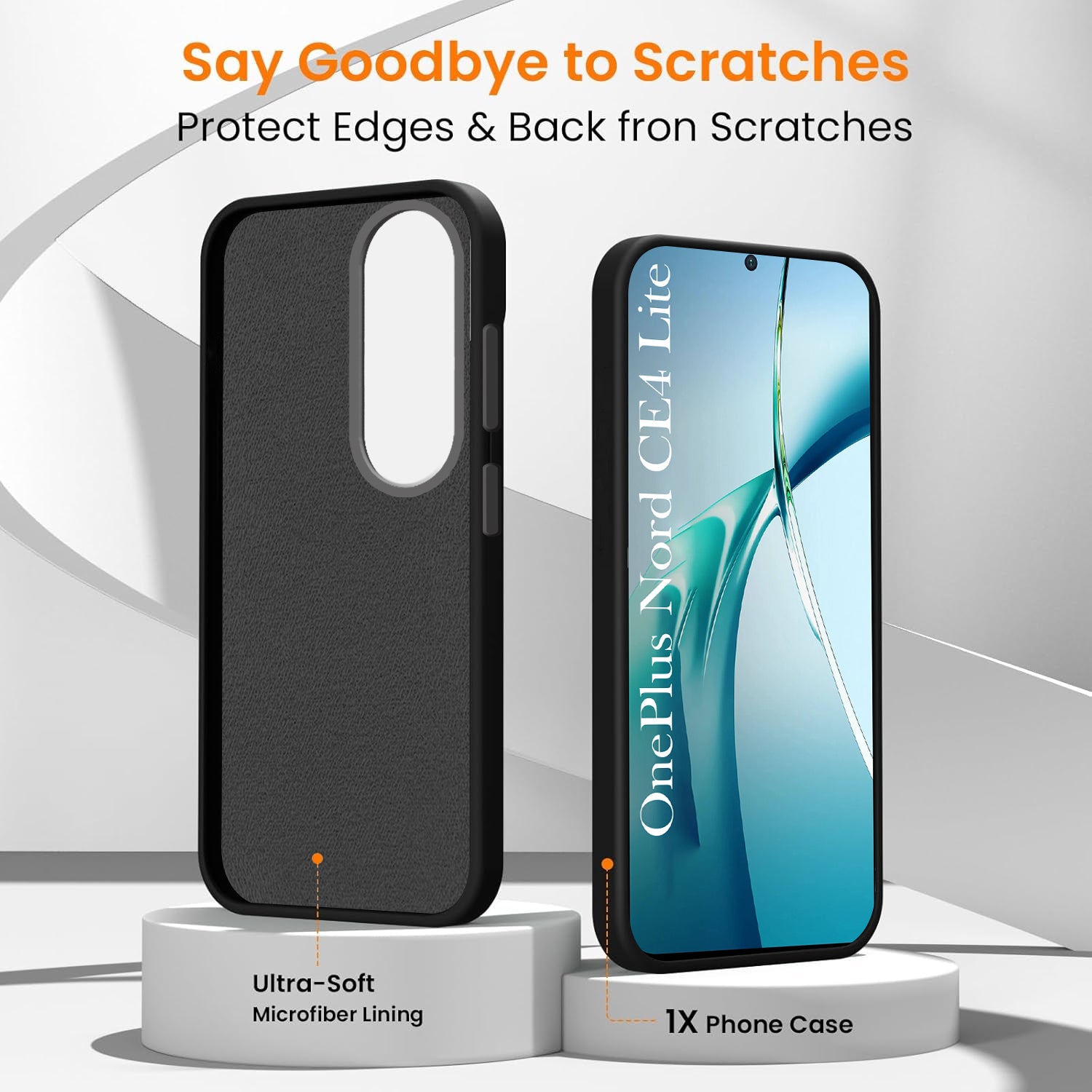 For OnePlus Nord CE 4 Lite Back Cover Case Rubberised (Textured Grip Design | Micro-Fiber Cloth Inside | Slim and Light Weight | Soft Touch and Feel)