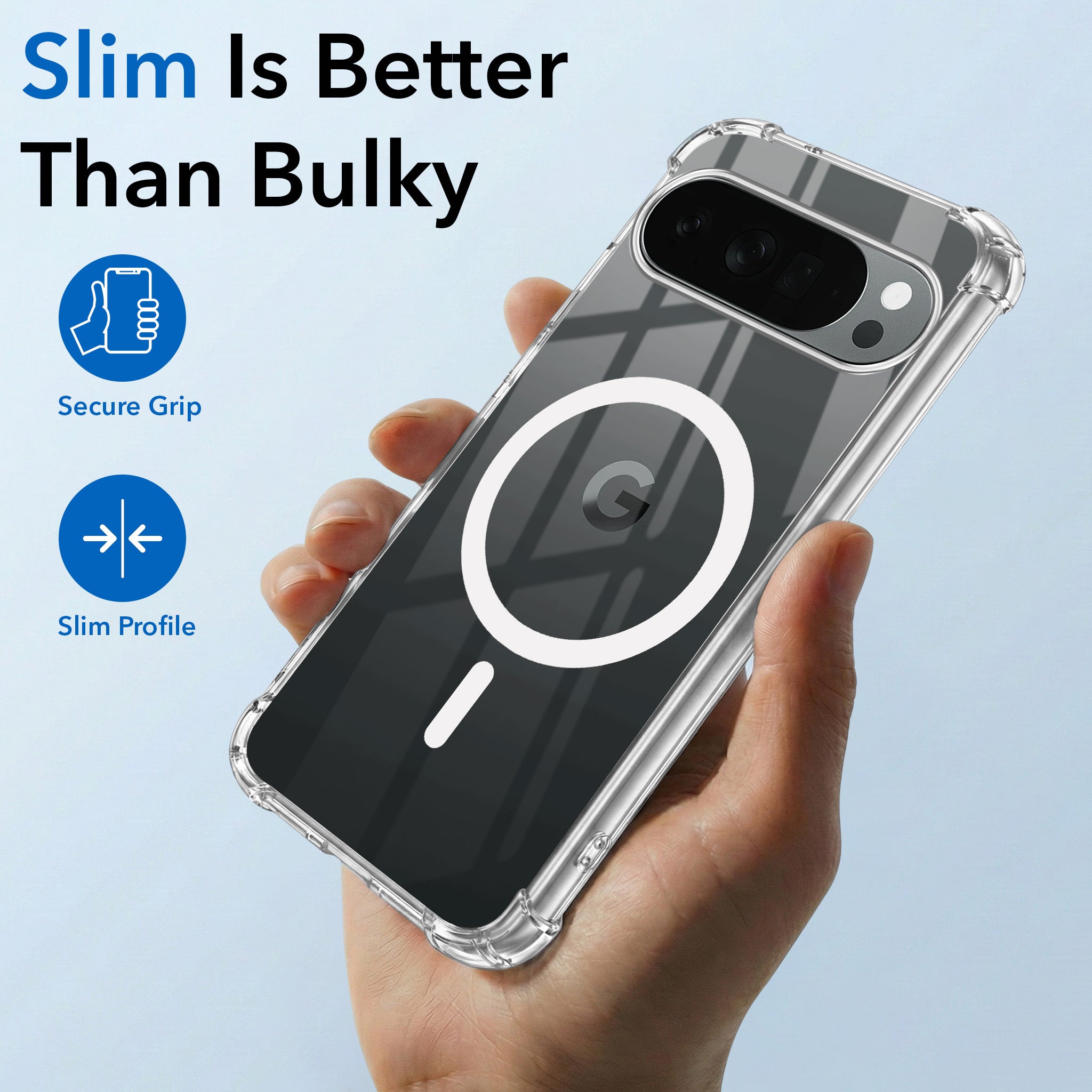 For Google Pixel 10 Pro XL Back Cover Shockproof Crystal-Clear (Magsafe Wireless Support | Drop & Camera Protection | Hard Polycarbonate)