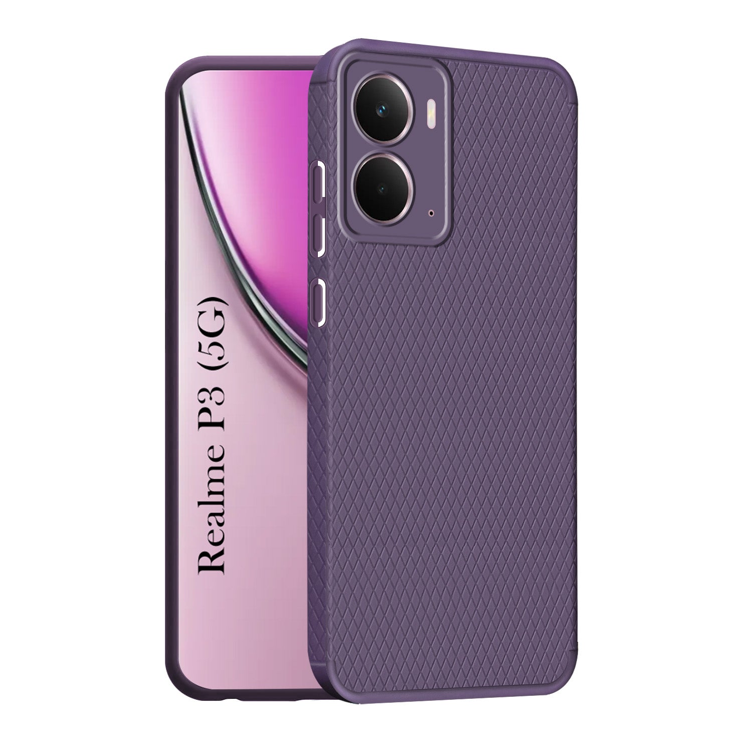 For Realme P3 Back Cover Case (Liquid Silicone | Side Grip | Camera Protection)