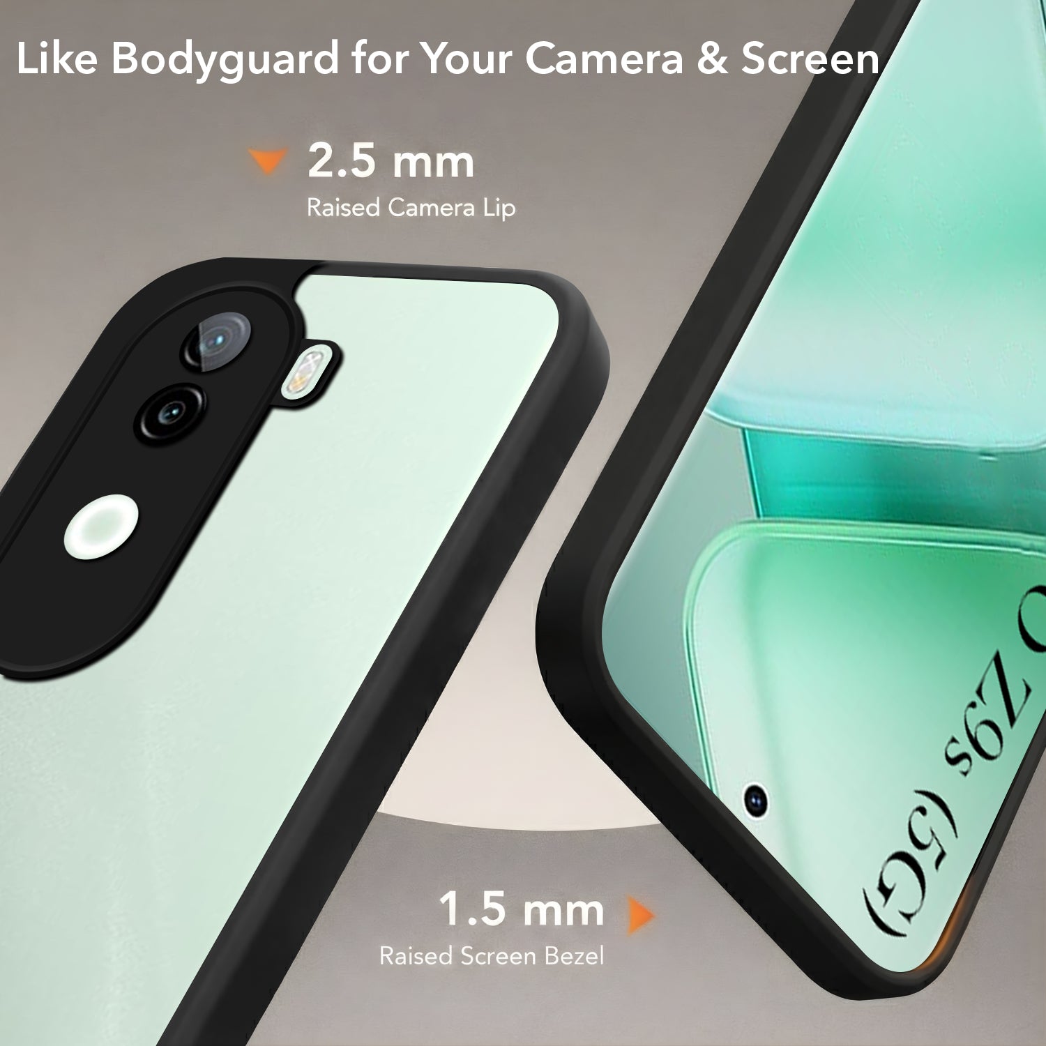 For Vivo iQOO Z9s Back Cover Case (Built-in Stand | Lifetime Anti Yellow | Kickstand Shockproof | Camera Protection | MagSafe Compatible)