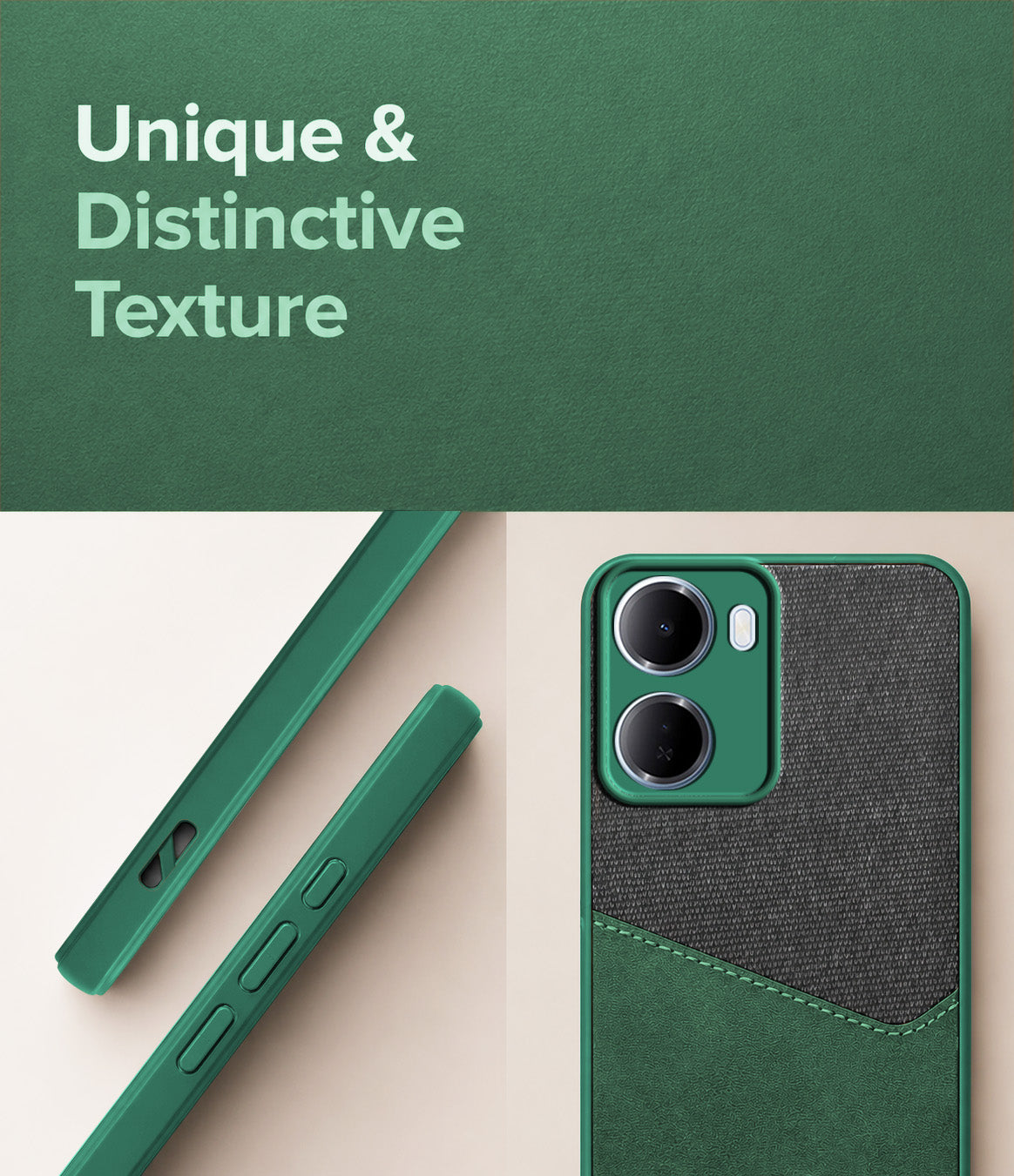 For Redmi 15A 5G Back Cover Case (Dual PU Leather Stitch | Professional Minimalist | Soft and Flexible)
